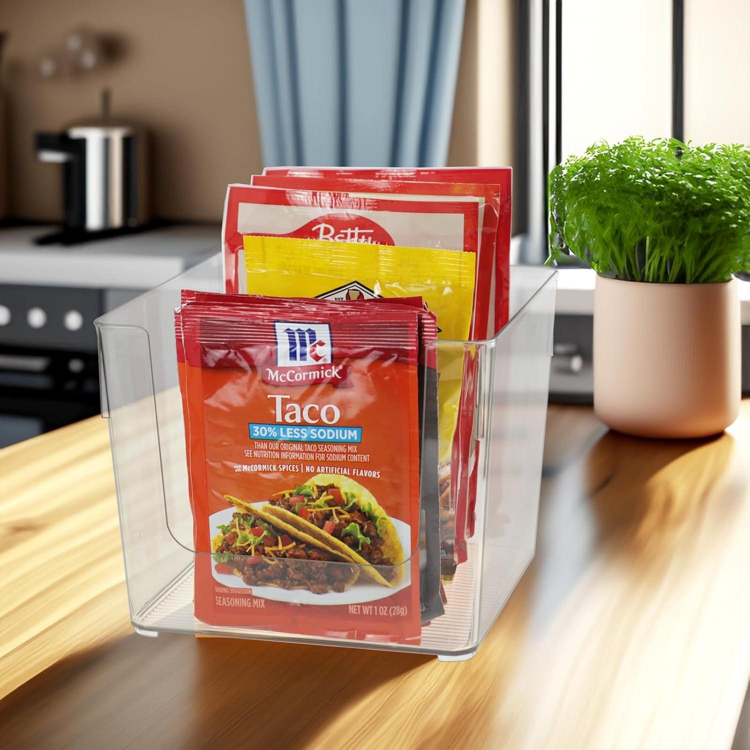 Contenedor Organizador de Snacks ZEXALOR Cubo Transparente 17.5 cm