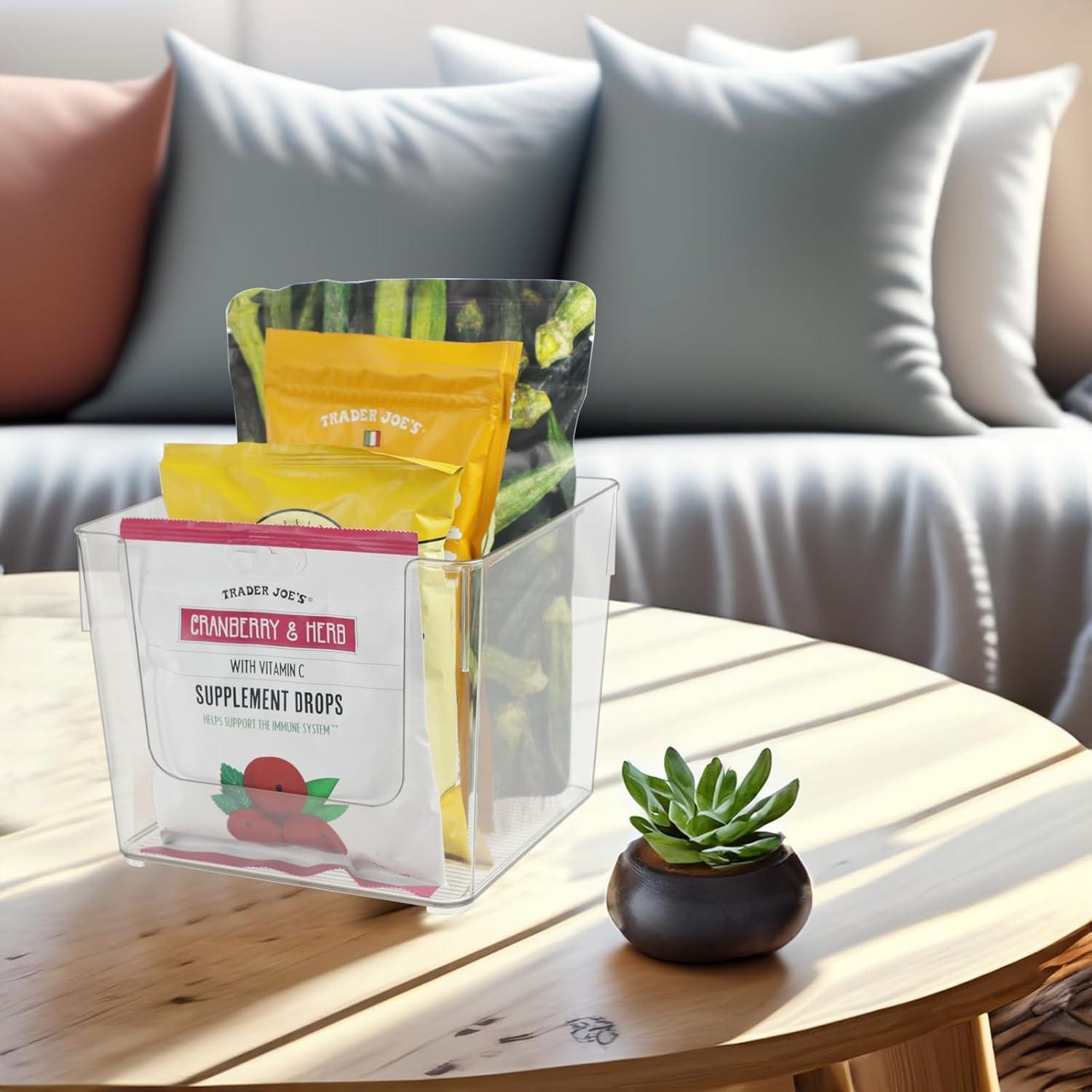 Contenedor Organizador de Snacks ZEXALOR Cubo Transparente 17.5 cm