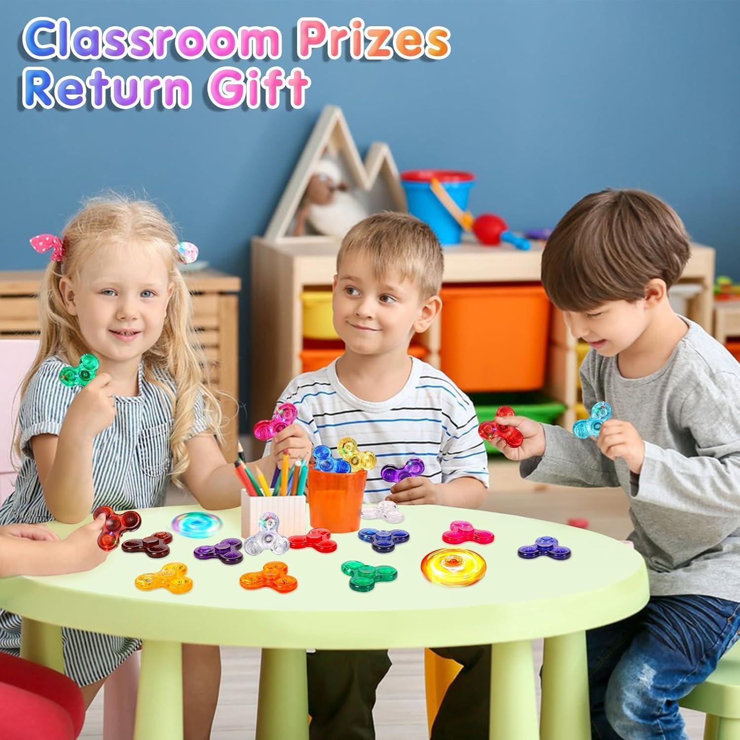 Spinners Antiestrés Gigilli 12 Pcs con Luz LED para Niños