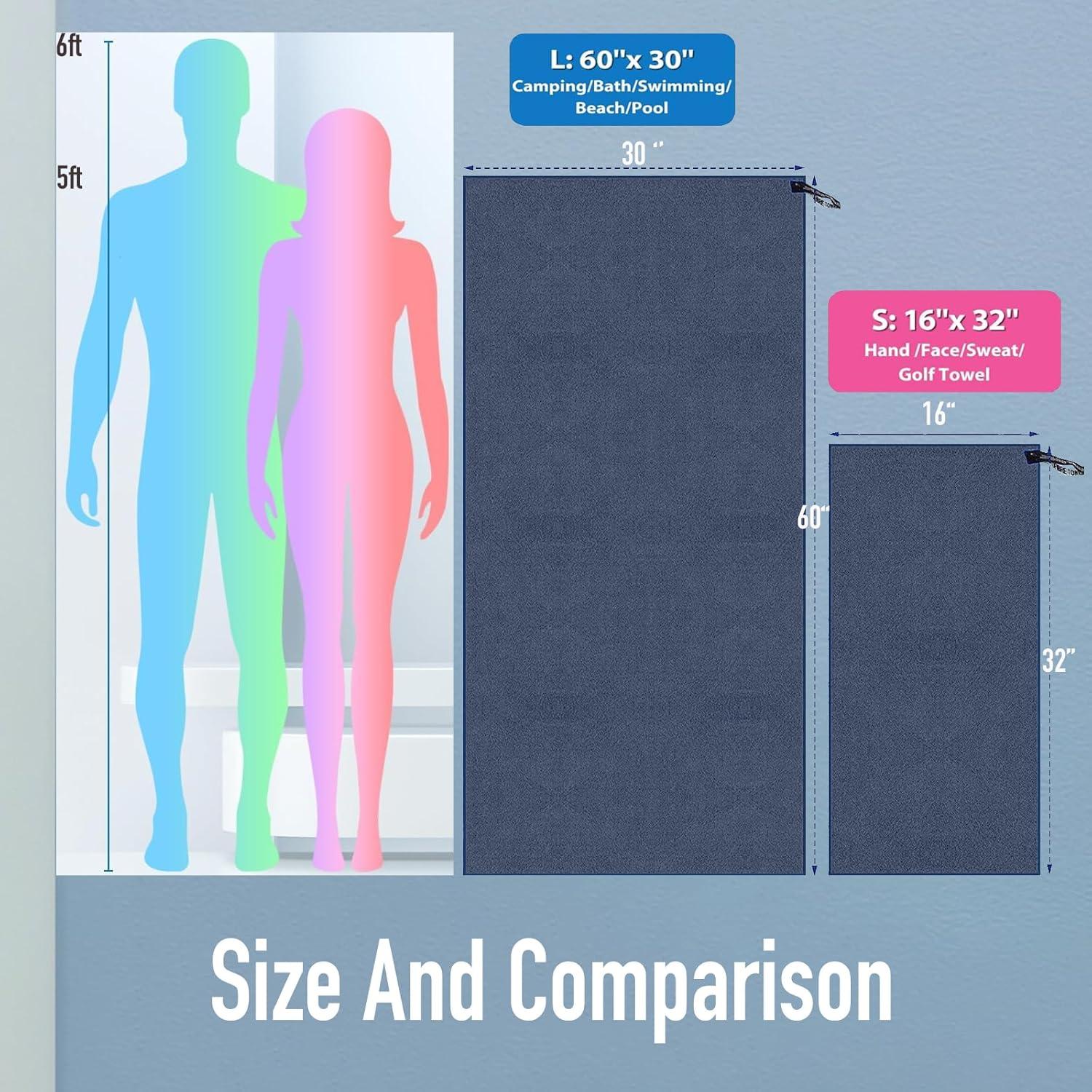 Paquete de 3 Toallas de Microfibra TinyCharms - Secado Rápido