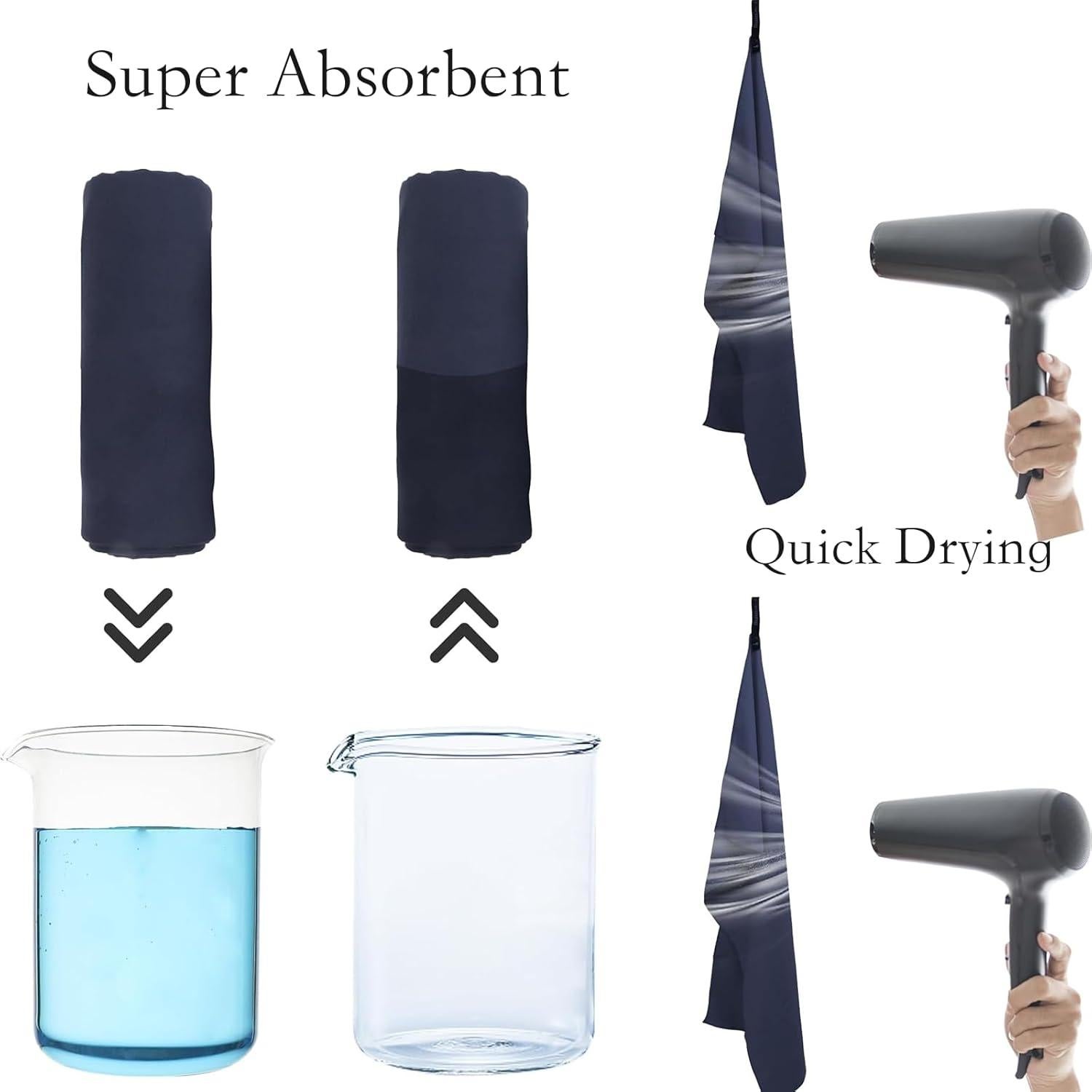 Paquete de 3 Toallas de Microfibra TinyCharms - Secado Rápido