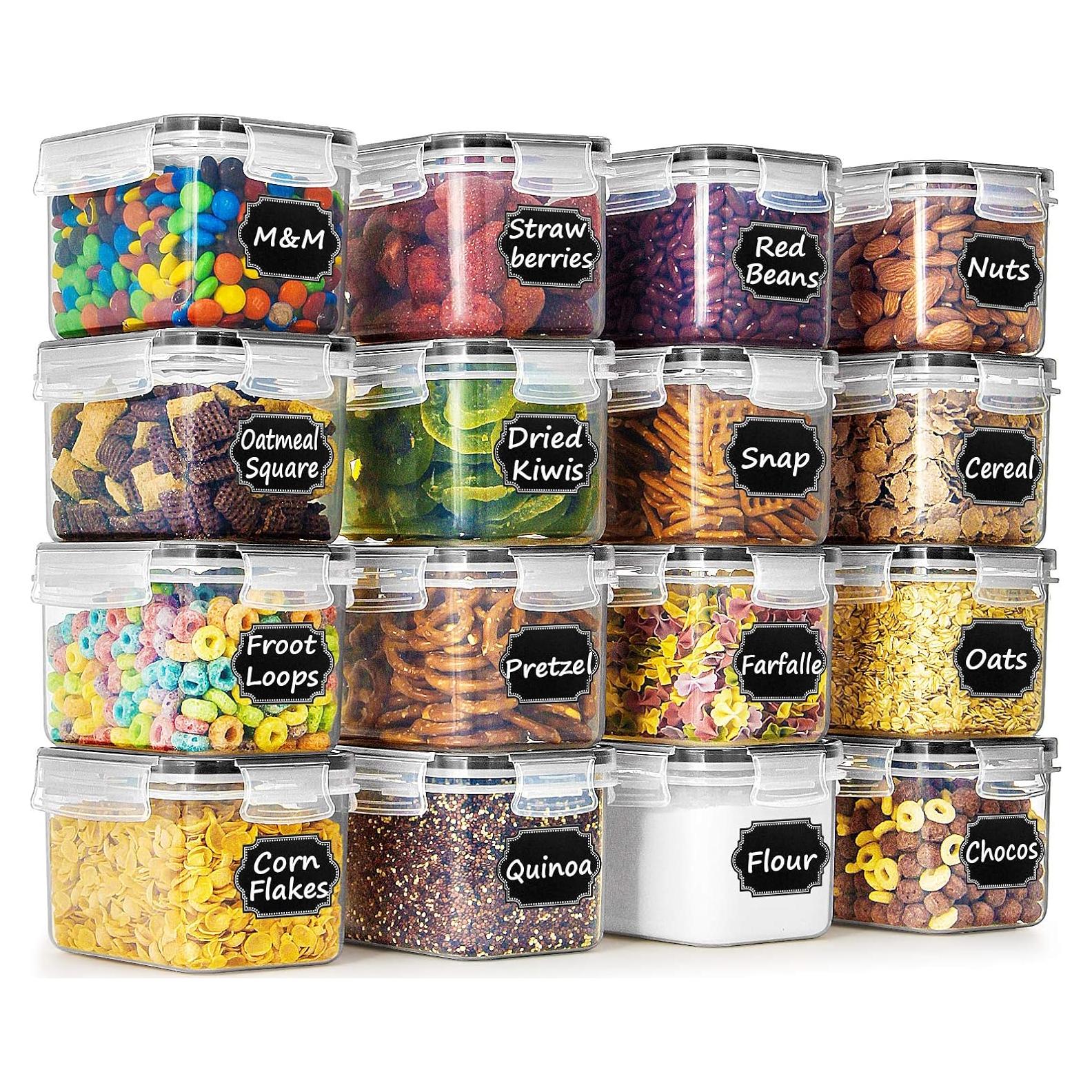 Conjunto de 16 Contenedores Herméticos Wildone 0.8L para Alimentos