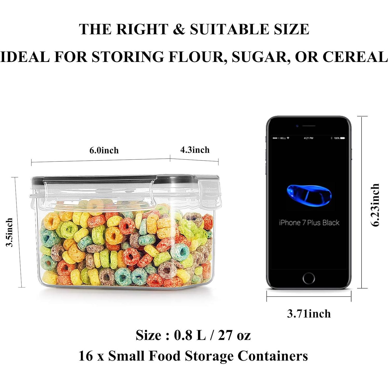 Conjunto de 16 Contenedores Herméticos Wildone 0.8L para Alimentos