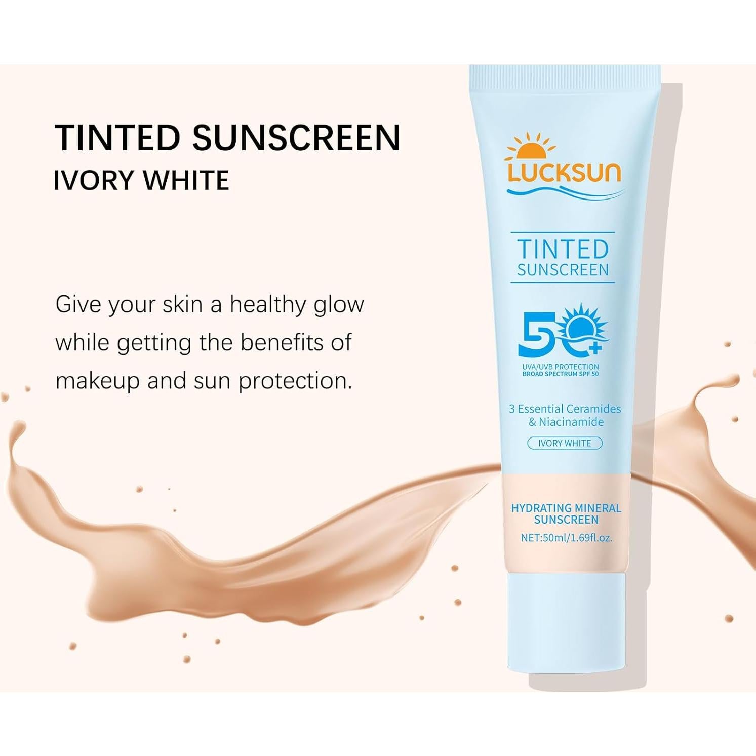 Protector Solar Mineral Tinte SPF 50 QINGC 49.9 ml 2-en-1