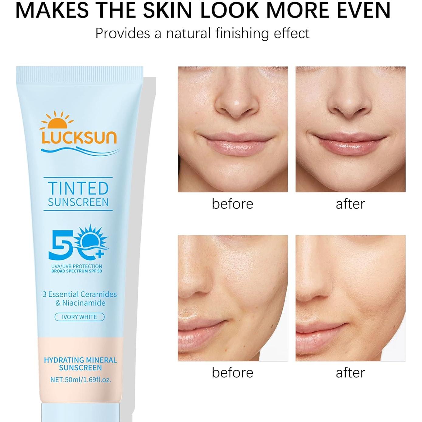 Protector Solar Mineral Tinte SPF 50 QINGC 49.9 ml 2-en-1