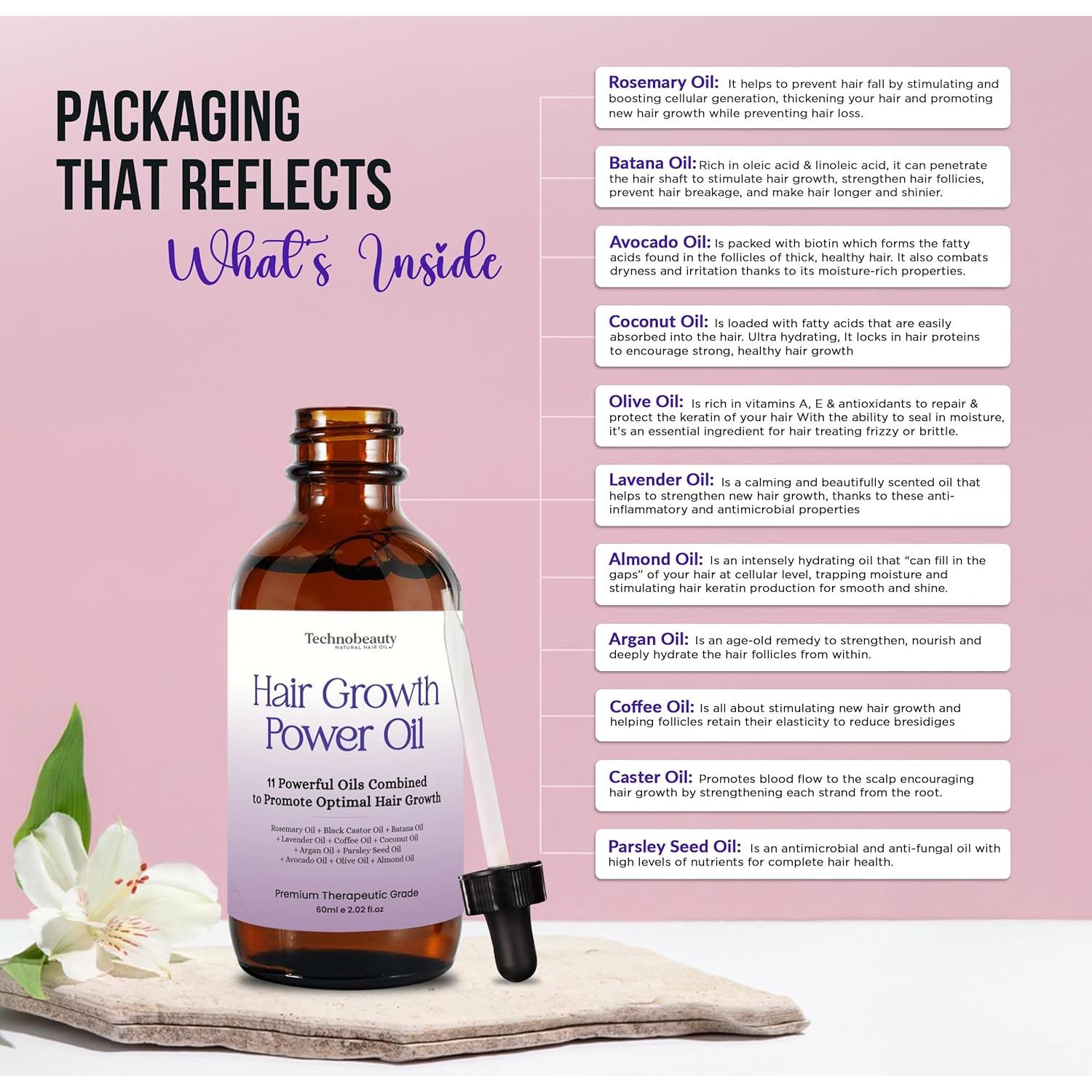 Aceite para Crecimiento del Cabello 11 Aceites Naturales 120 ml