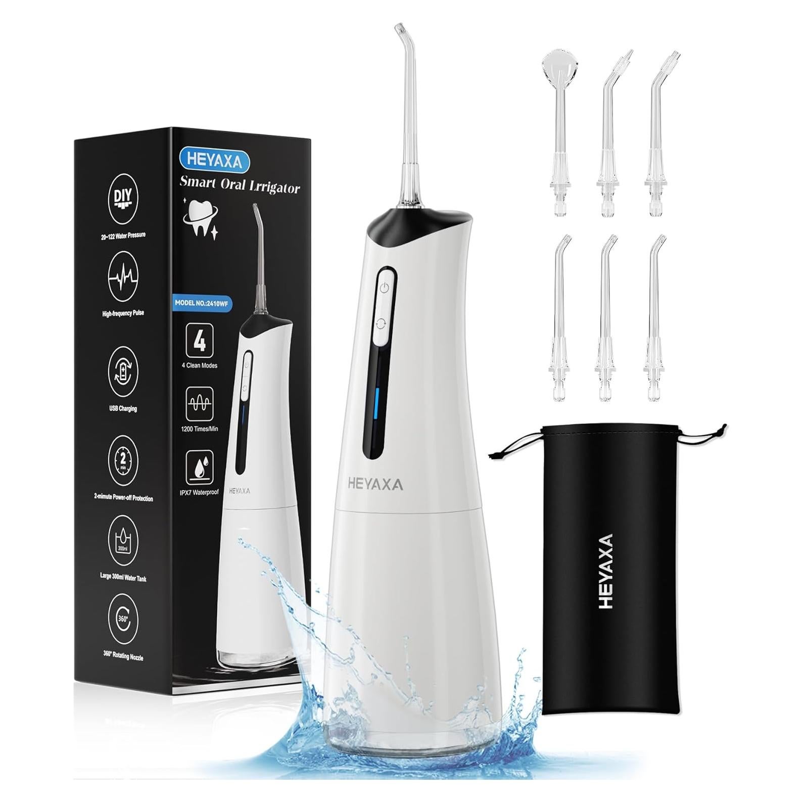 Irrigador Oral Portátil HEYAXA 300ML Inalámbrico IPX7