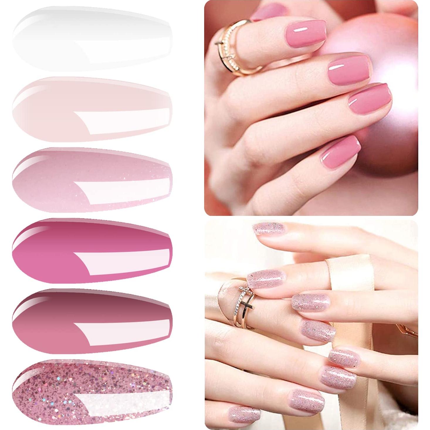 Kit de Esmalte de Uñas Vishine con Lámpara UV 48W y 6 Colores