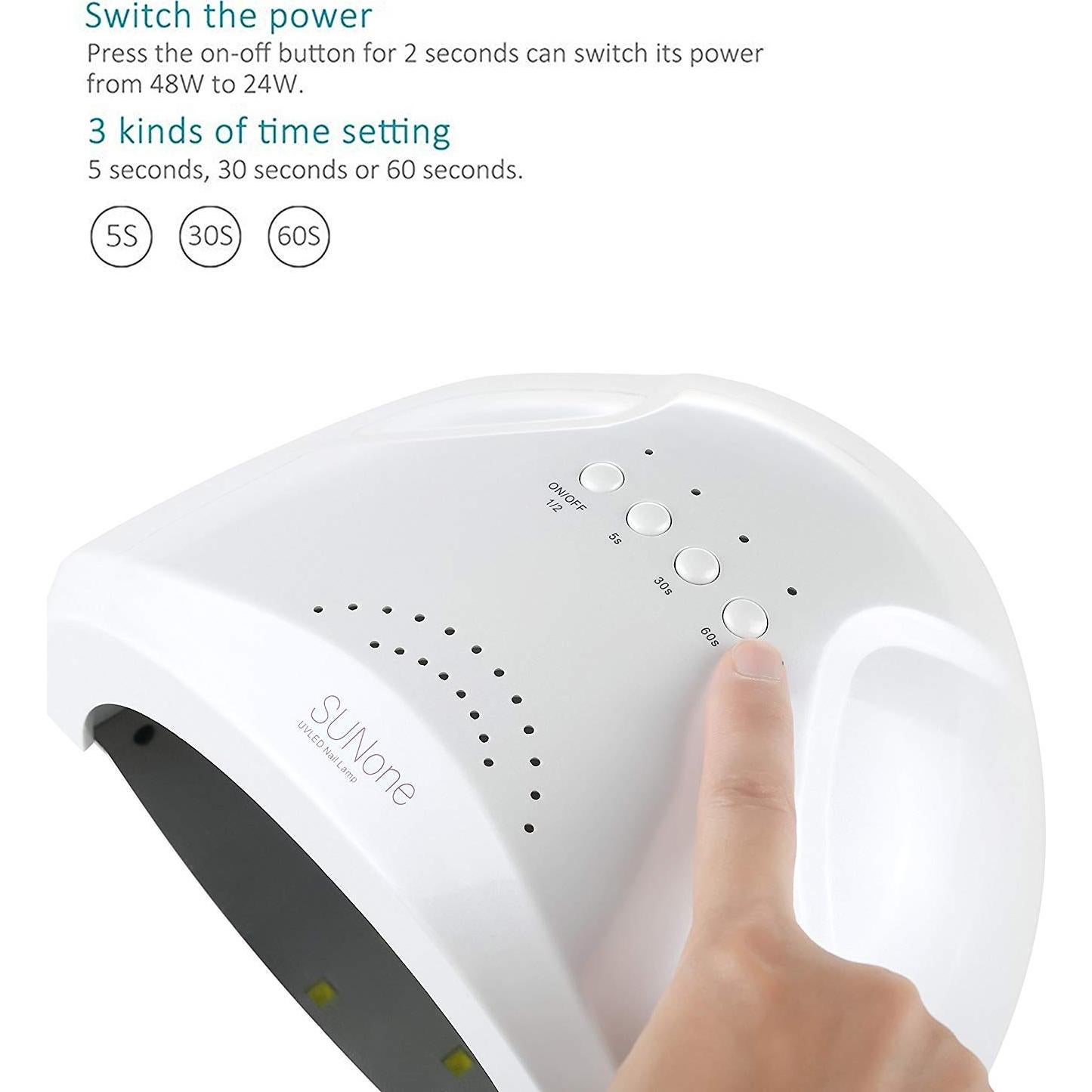 Kit de Esmalte de Uñas Vishine con Lámpara UV 48W y 6 Colores