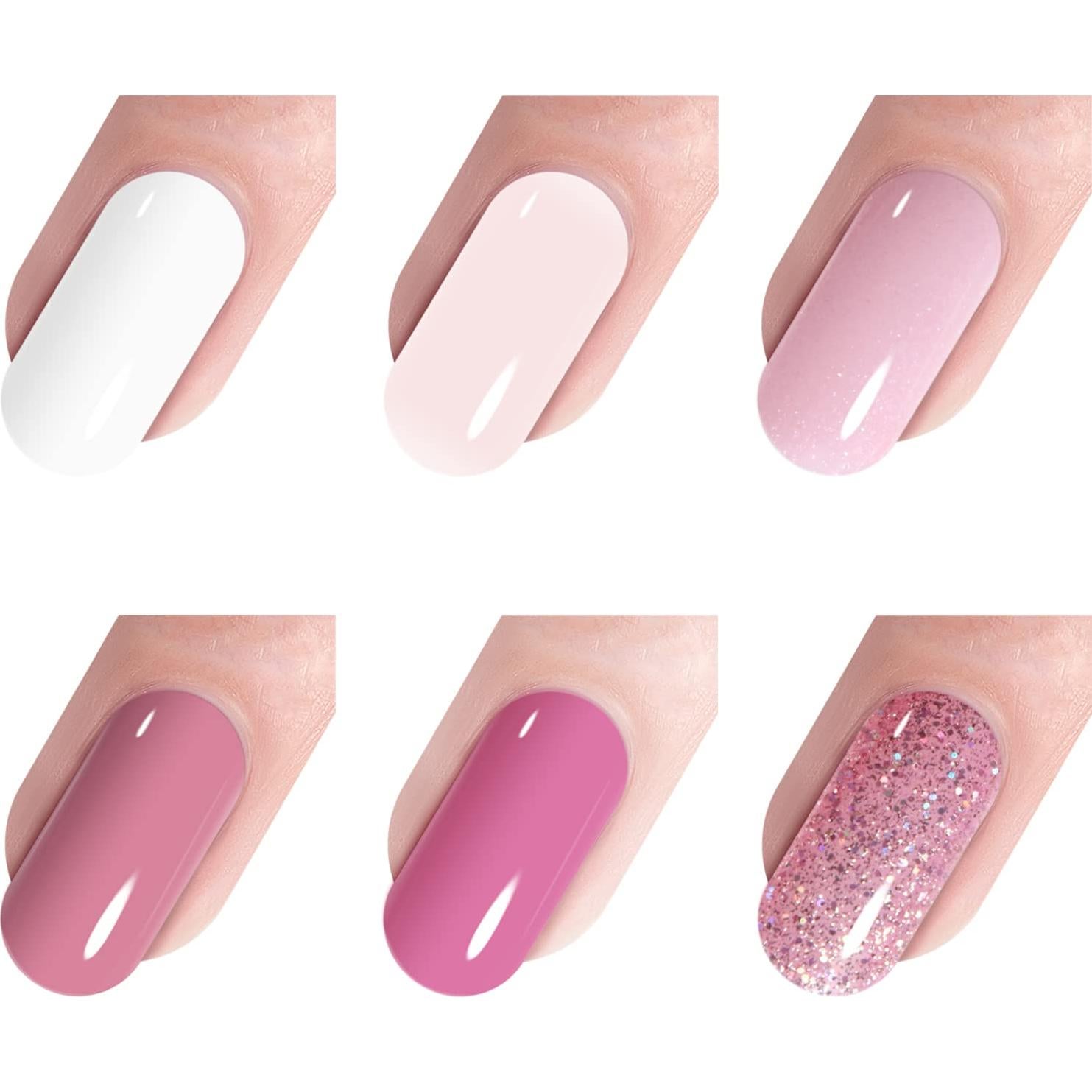 Kit de Esmalte de Uñas Vishine con Lámpara UV 48W y 6 Colores