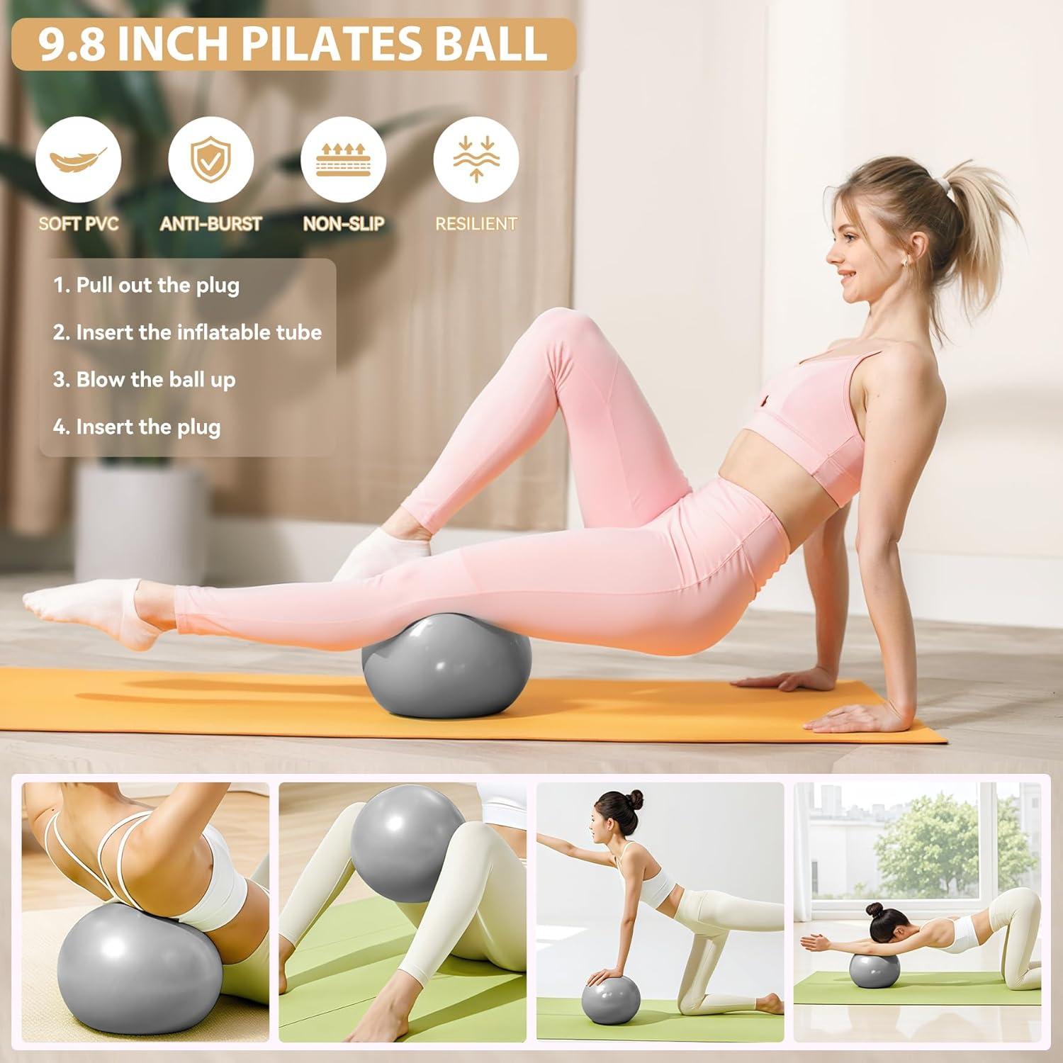 HASHMUST Kit de Anillo de Pilates 12 PCS para Entrenamiento en Casa