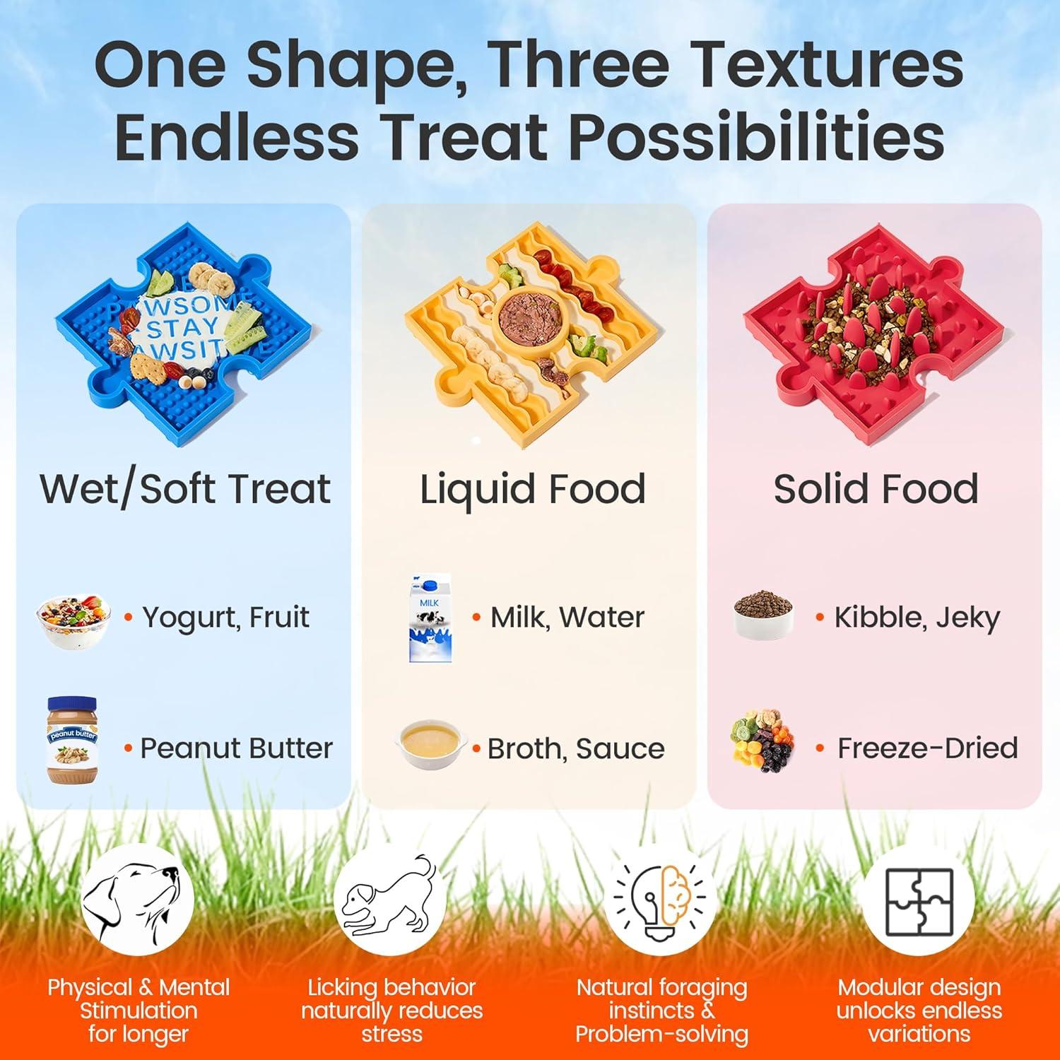 Alfombra Lenta para Perros HowGo Azul Antideslizante 27x20cm