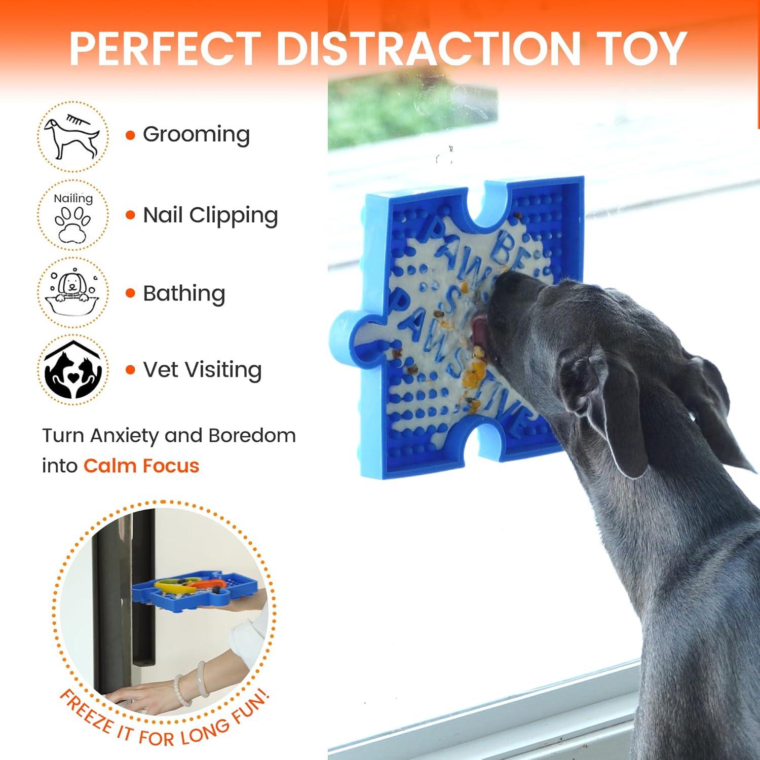 Alfombra Lenta para Perros HowGo Azul Antideslizante 27x20cm