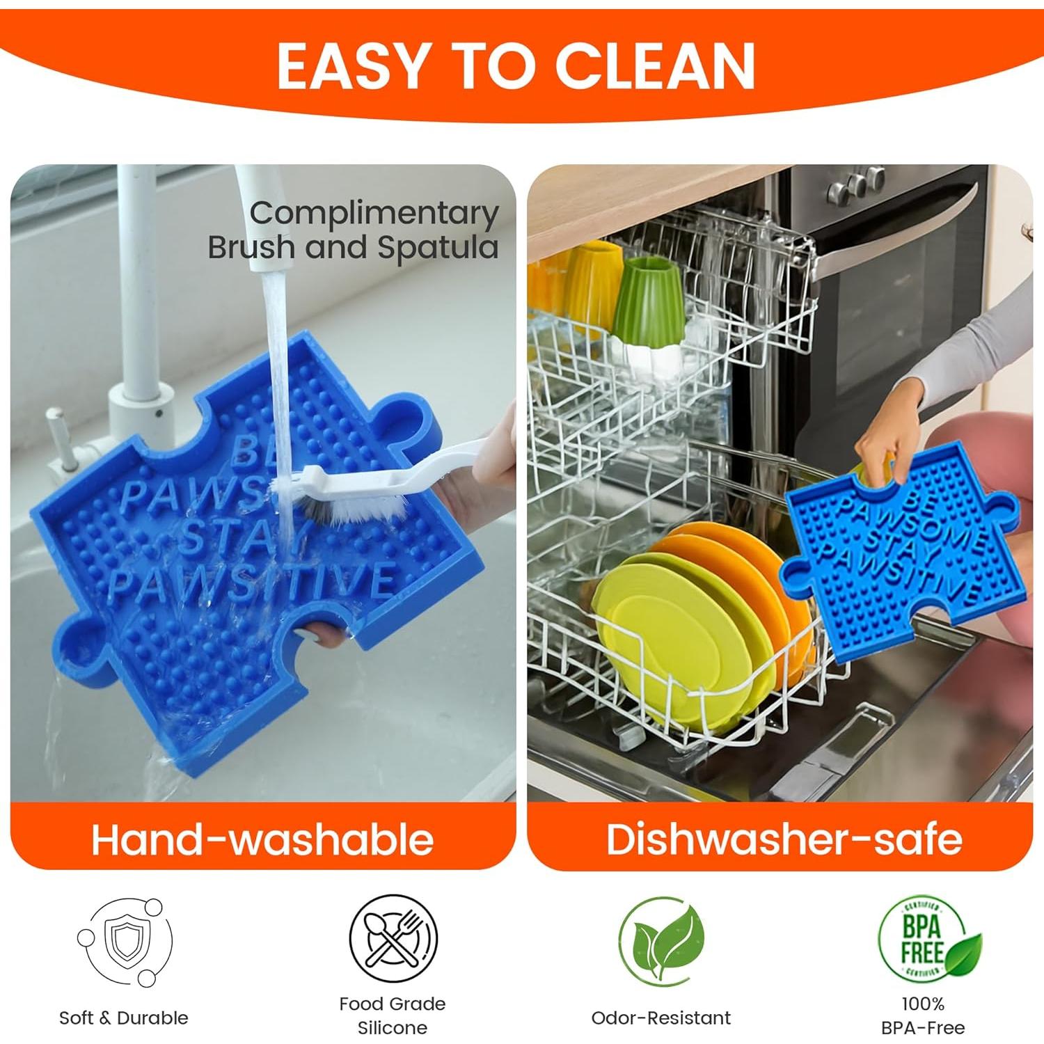 Alfombra Lenta para Perros HowGo Azul Antideslizante 27x20cm