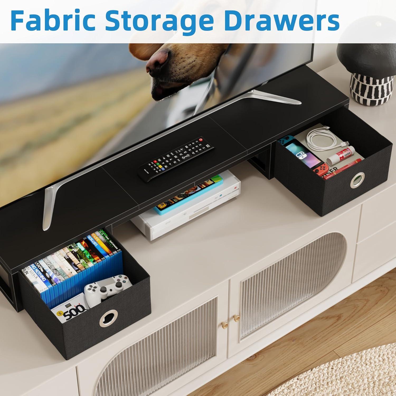 Riser Elevador de TV Negro YAOHUOO 32-60" con Cajones