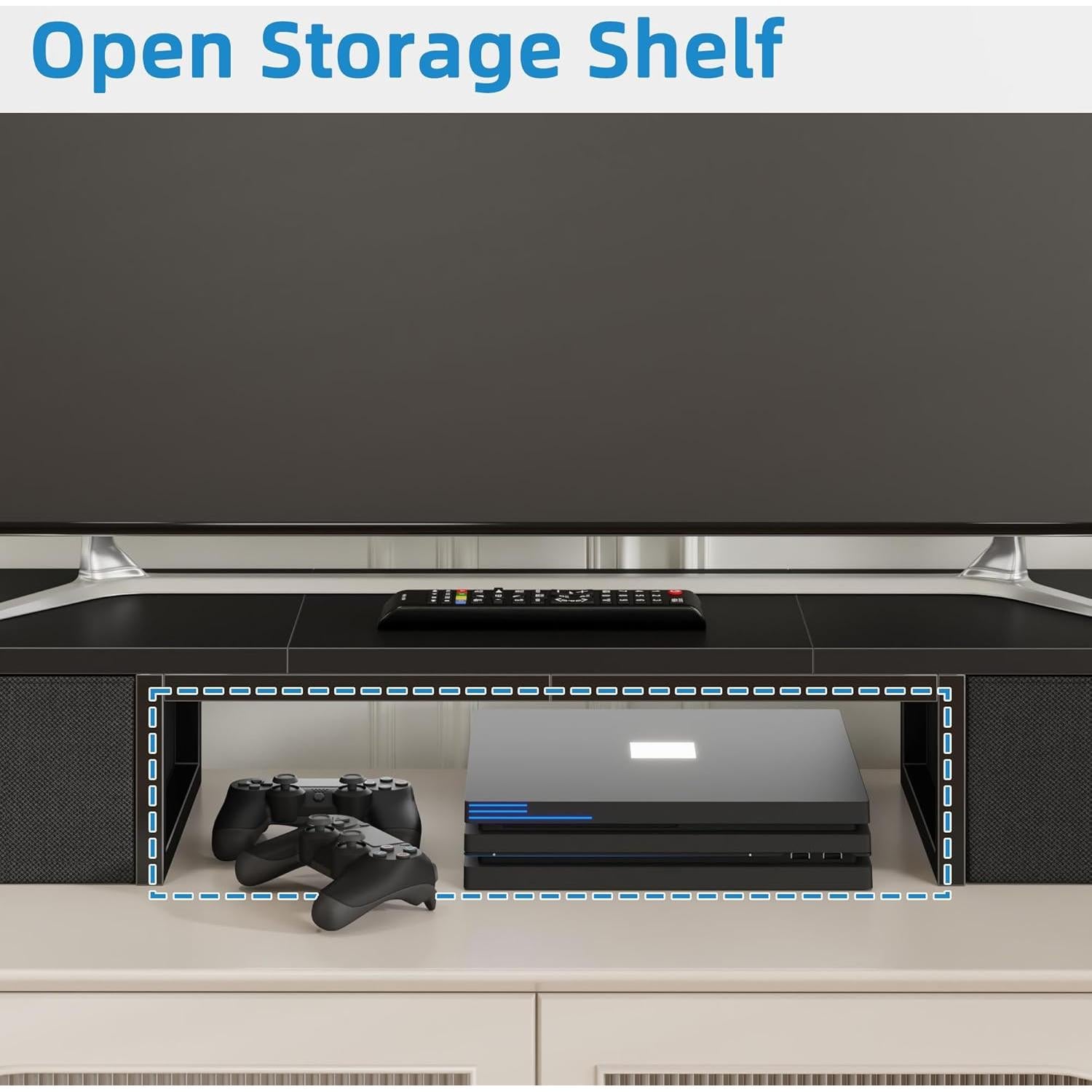 Riser Elevador de TV Negro YAOHUOO 32-60" con Cajones