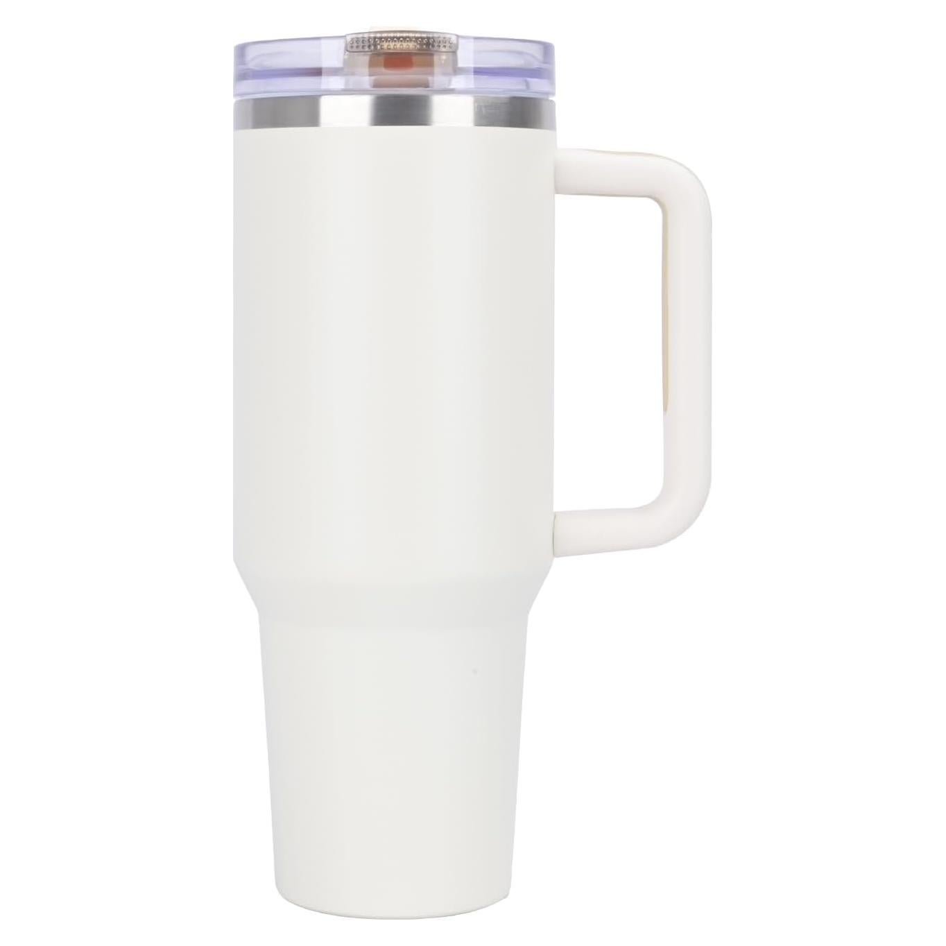 Taza Aislada Chthen 40 oz Acero Inoxidable Blanco Crema