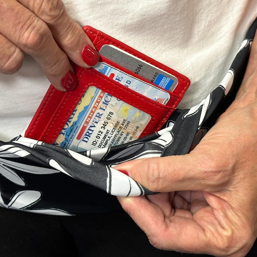 Cinturón con Bolsillos BANDI para Mujeres - Negro, Ajustable, Bloqueo RFID