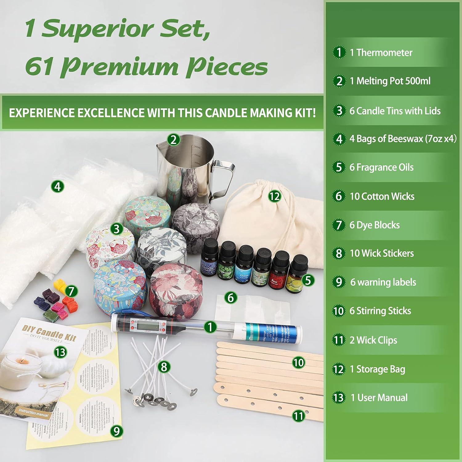 Kit de Fabricación de Velas YINUO LIGHT - 6 Velas DIY