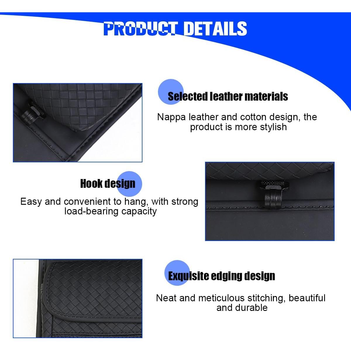 Organizador de Asiento Trasero de Coche TNAIYH 2PCS Beige