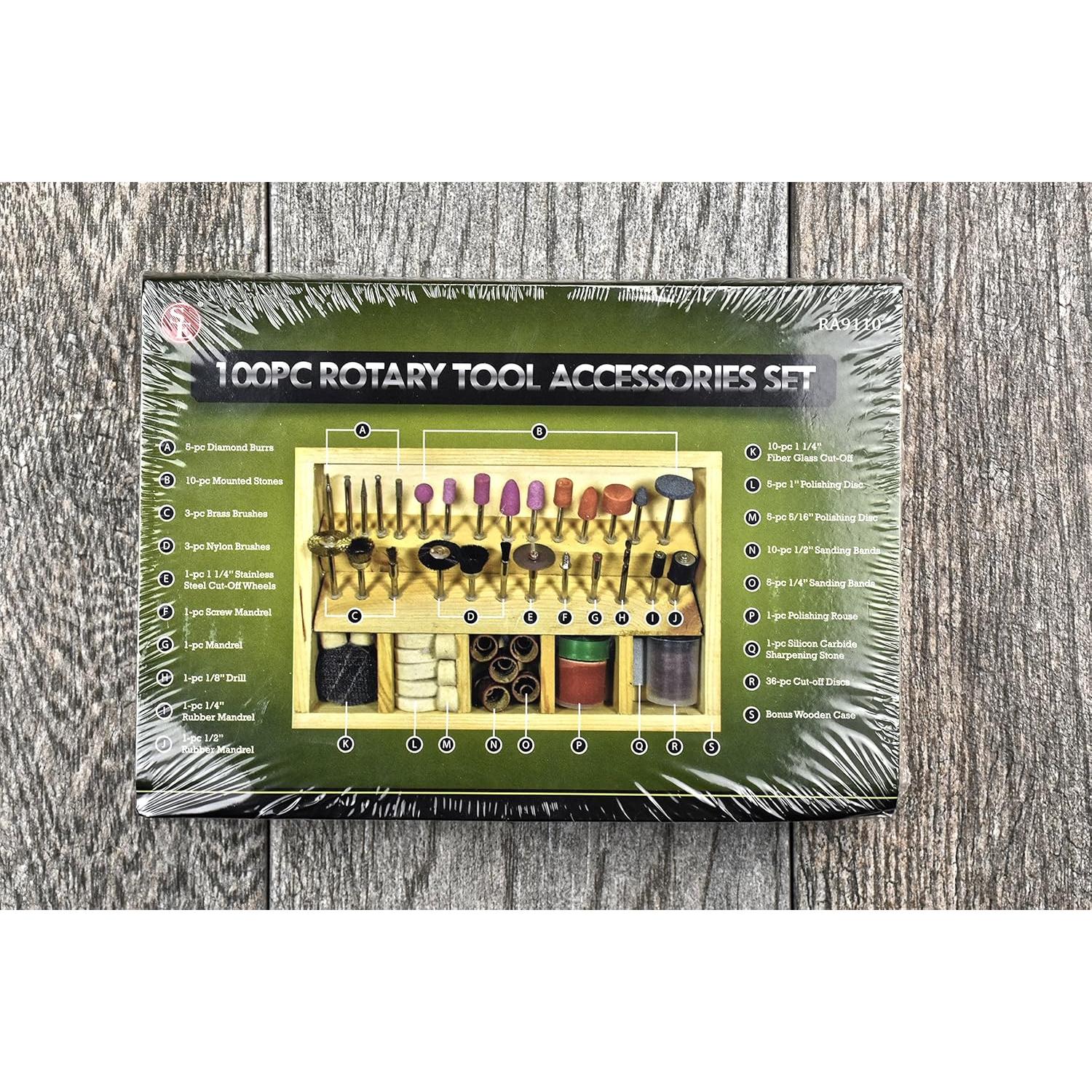 Kit de Accesorios para Herramienta Rotativa SE RA9110 - 100 Piezas