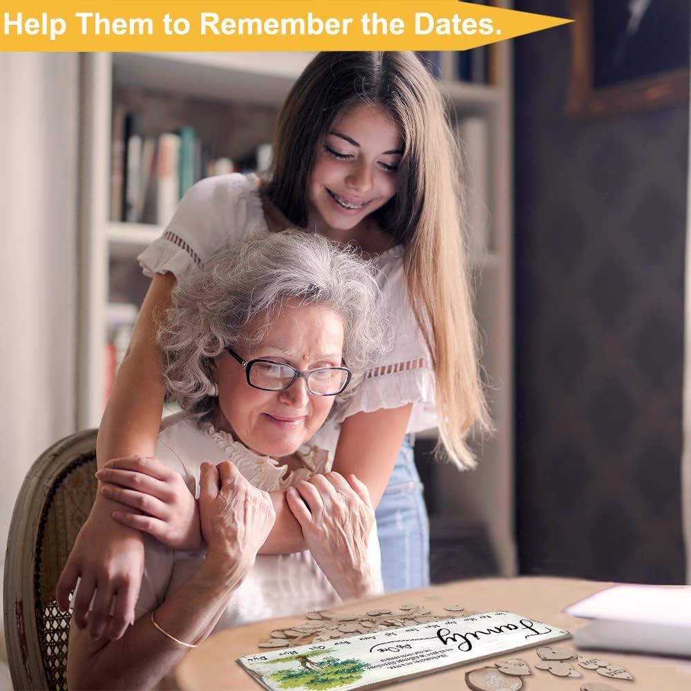 Tablero de Cumpleaños Familiar de Madera WISIEW 40x12cm