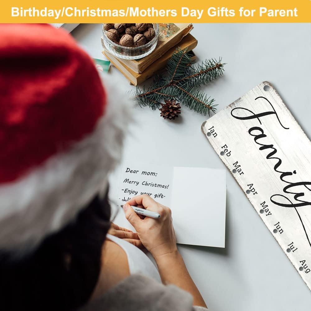 Tablero de Cumpleaños Familiar de Madera WISIEW 40x12cm