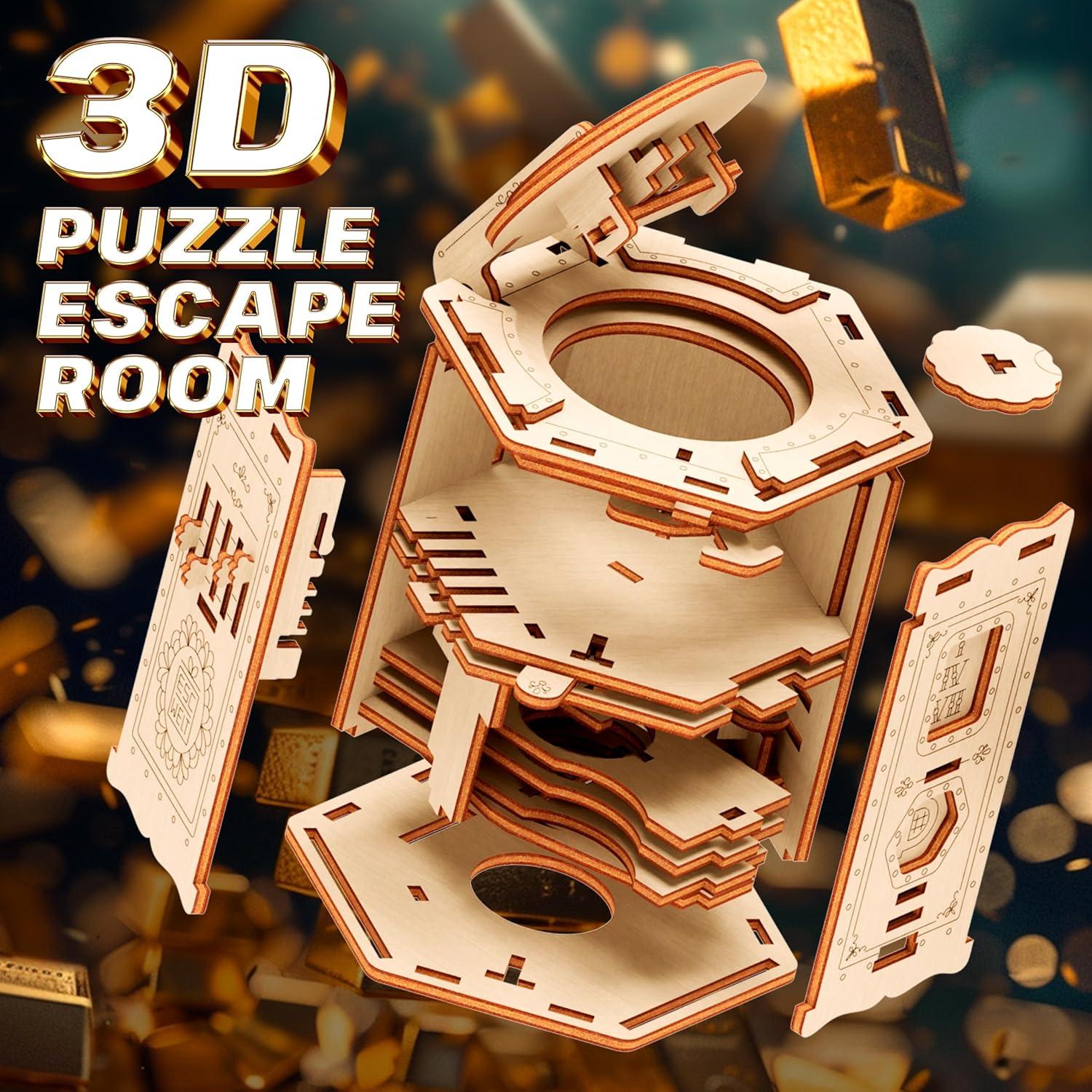 Juego de Rompecabezas 3D ESC WELT Fort Knox Box PRO - Enigma de Madera