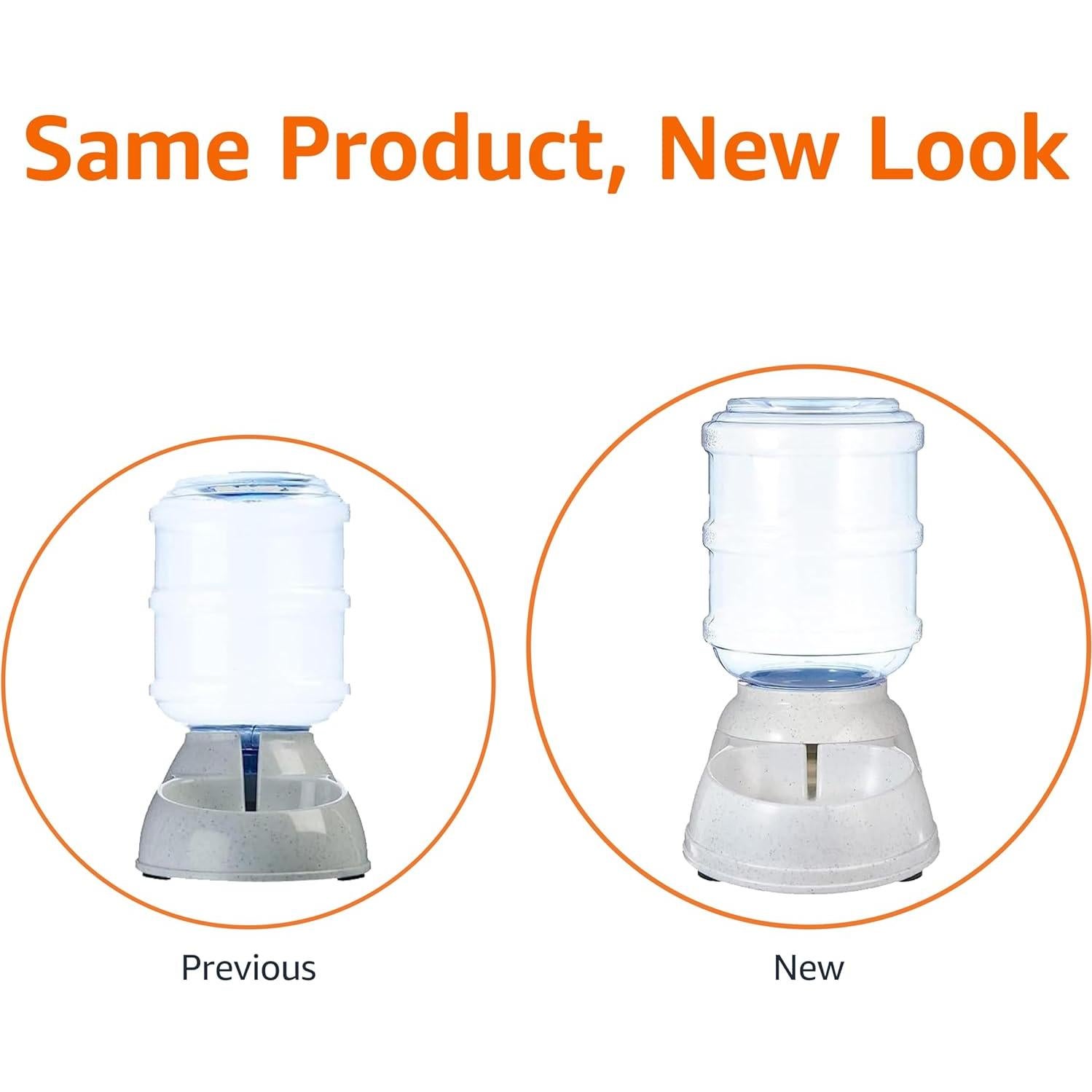 Dispensador de Agua para Mascotas Amazon Basics 3.79L Gris