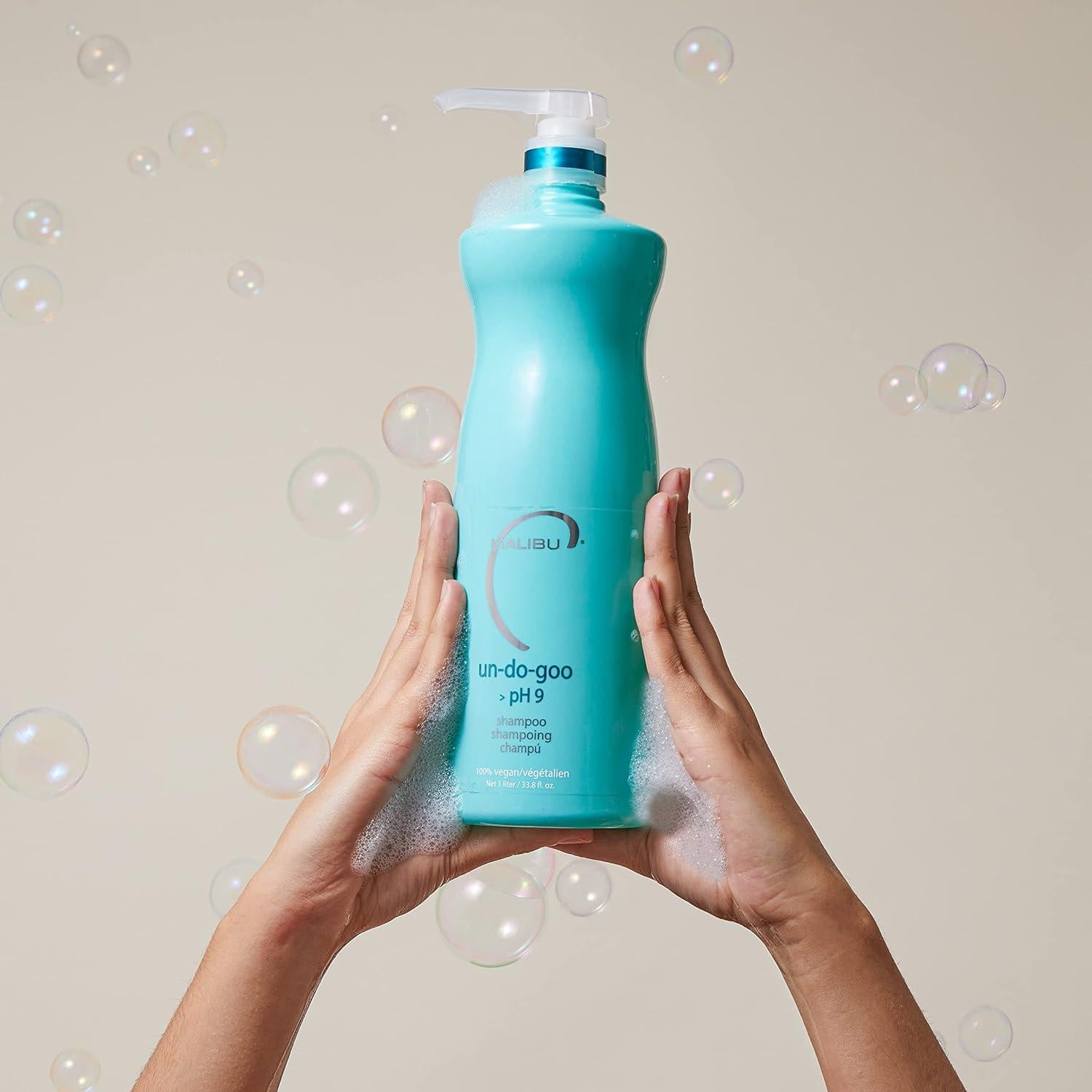 Malibu C Un-Do-Goo Clarifying Shampoo - Removes Product Build Up and Resins from Hair - Shine Restoring, Sulfate-Free Cleanser