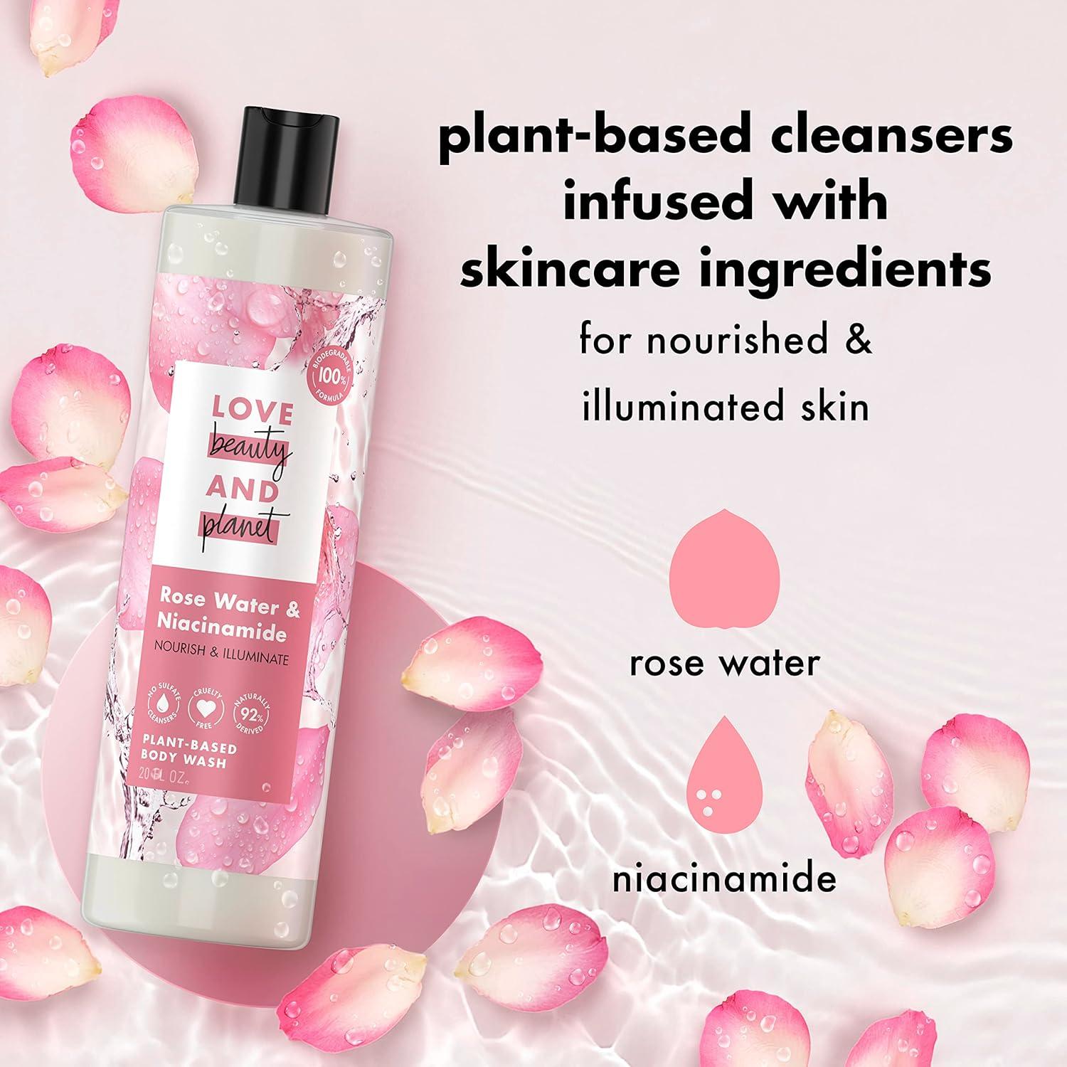 Gel de Ducha Amor Belleza y Planeta 591 ml Agua de Rosa