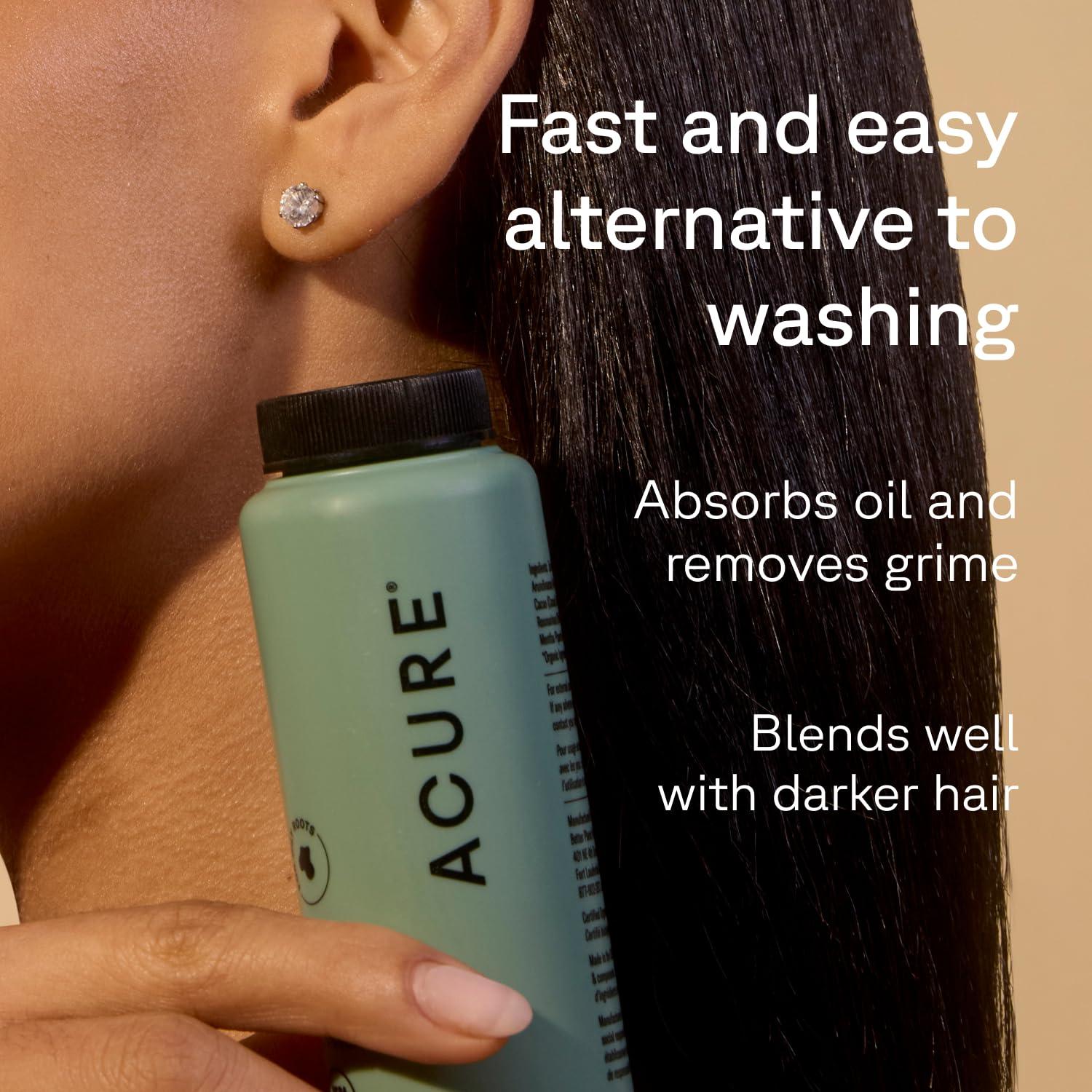 Champú Seco en Polvo Acure 48g - Vegano para Cabello Castaño