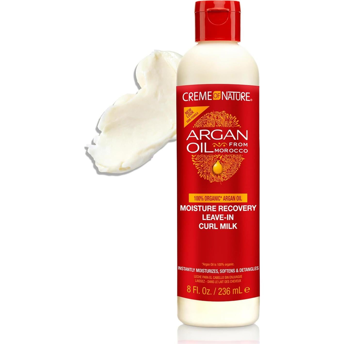 Creme de la Naturaleza Leche para Rizos con Aceite de Argán 236.6 ml