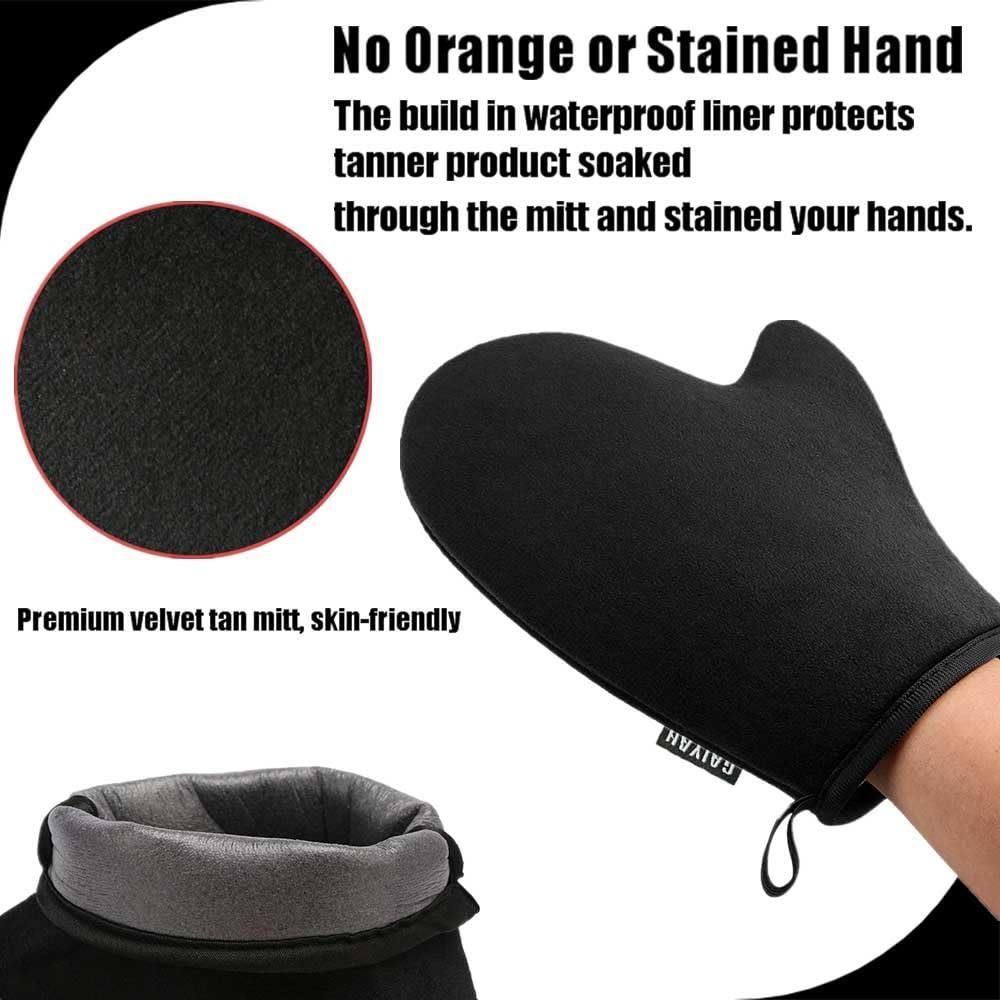 Guante de Bronceado Autonivelante GAIYAH - Negro, Reutilizable