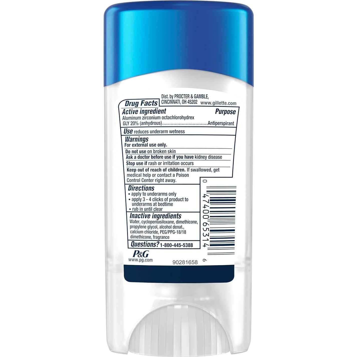 Desodorante Antitranspirante Gillette Clinical 3x1.6oz Onda Fresca