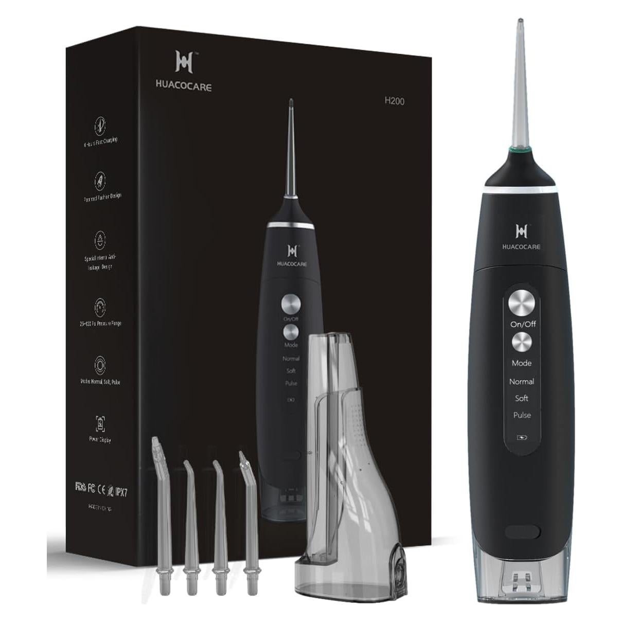 Irrigador Oral Portátil HUACO CARE H200 con 3 Modos y 2 Tanques