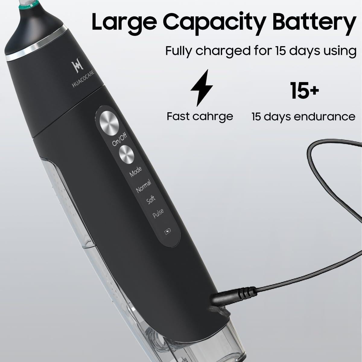 Irrigador Oral Portátil HUACO CARE H200 con 3 Modos y 2 Tanques