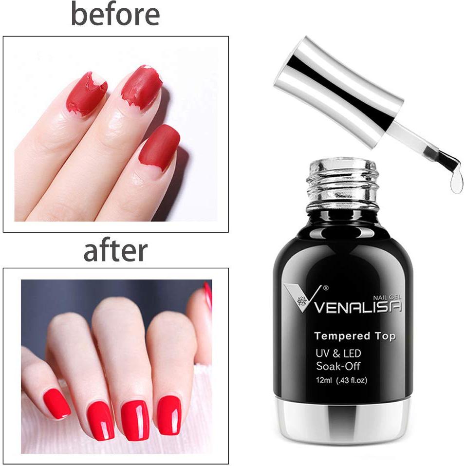 Top Coat Gel Venalisa 12ml Resistente a Rayones Brillo Alto