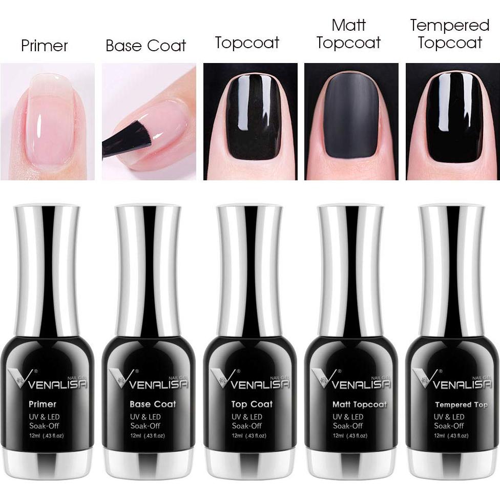 Top Coat Gel Venalisa 12ml Resistente a Rayones Brillo Alto