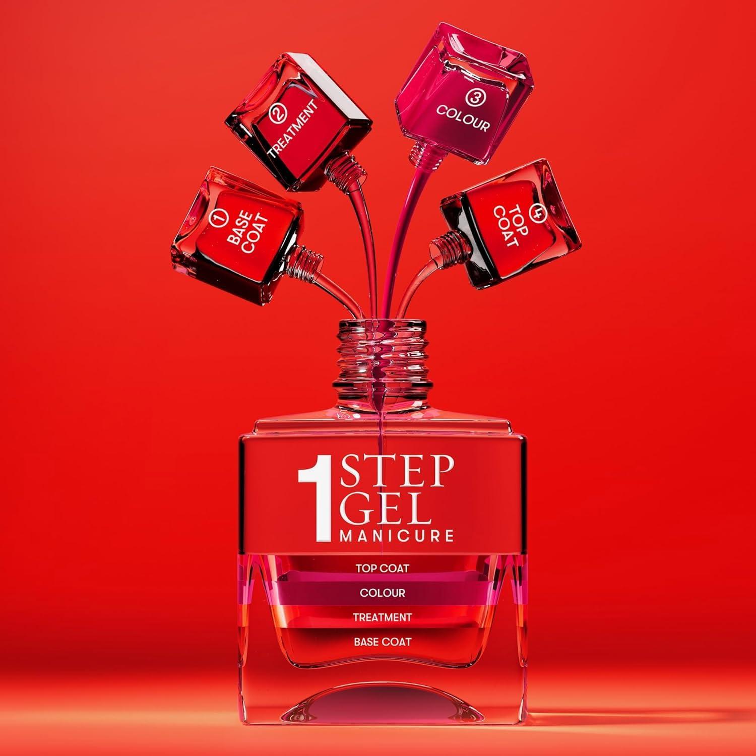 Esmalte de Uñas 4-en-1 Nails Inc Billie Burdeos 13.9 ml