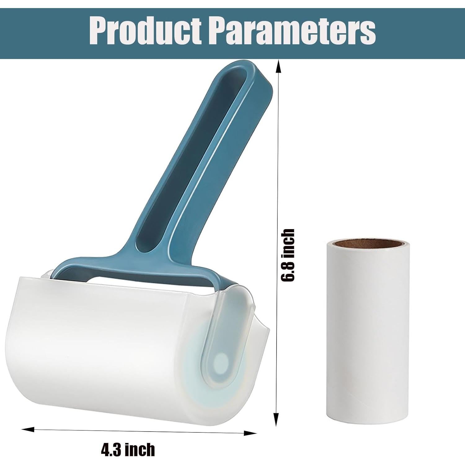 Rodillo de Pelusa Rgqphantom 300 Hojas Azul para Mascotas