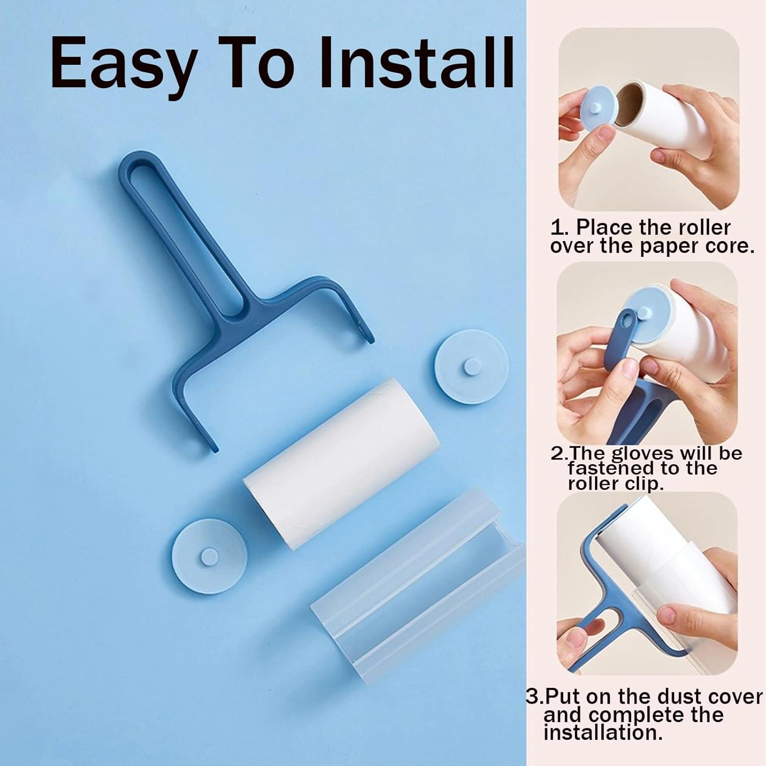 Rodillo de Pelusa Rgqphantom 300 Hojas Azul para Mascotas