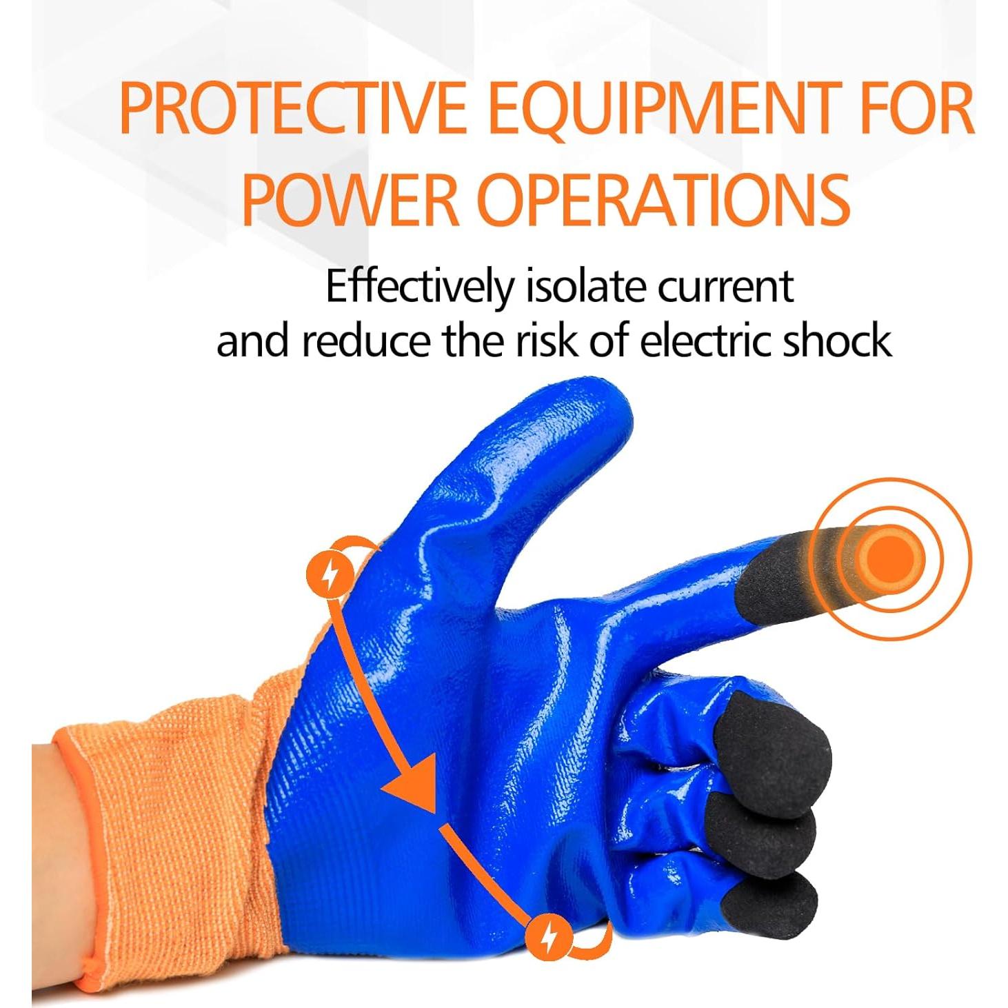 Guantes Aislantes 400V Naranja - Impermeables y Antideslizantes