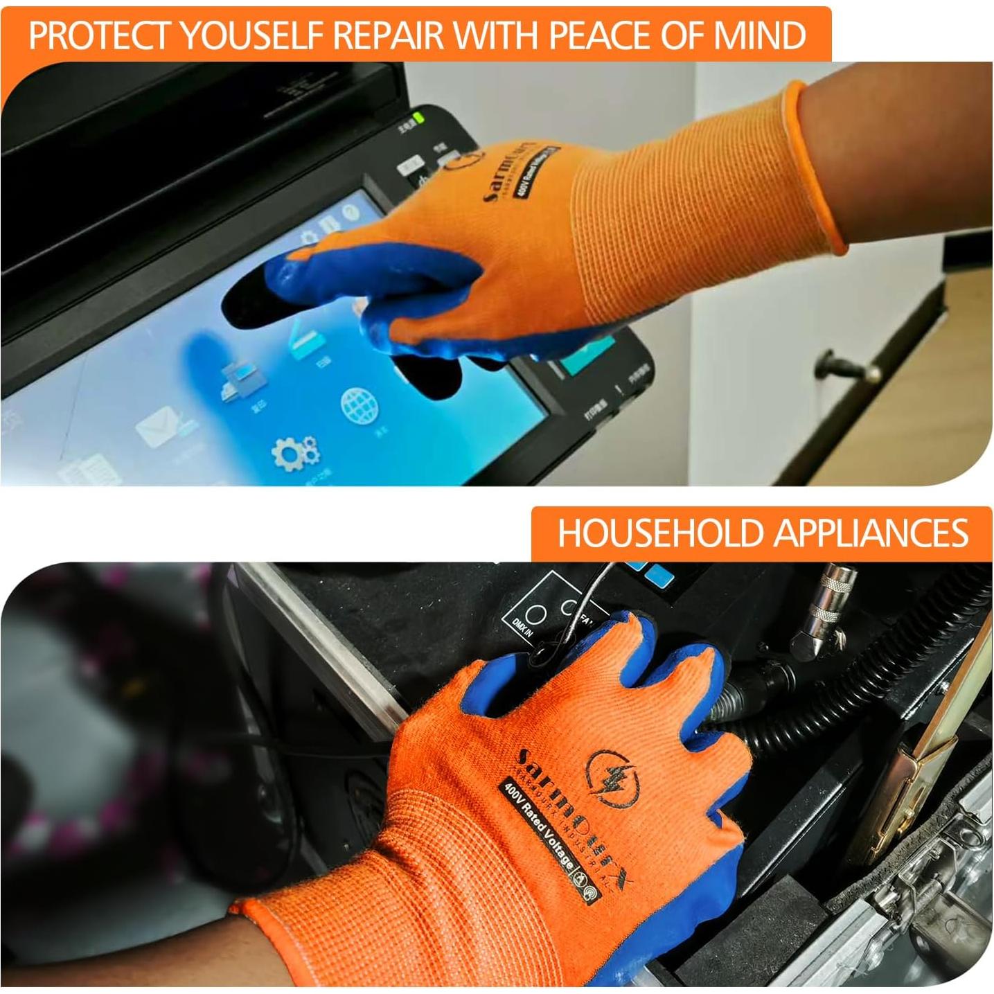 Guantes Aislantes 400V Naranja - Impermeables y Antideslizantes