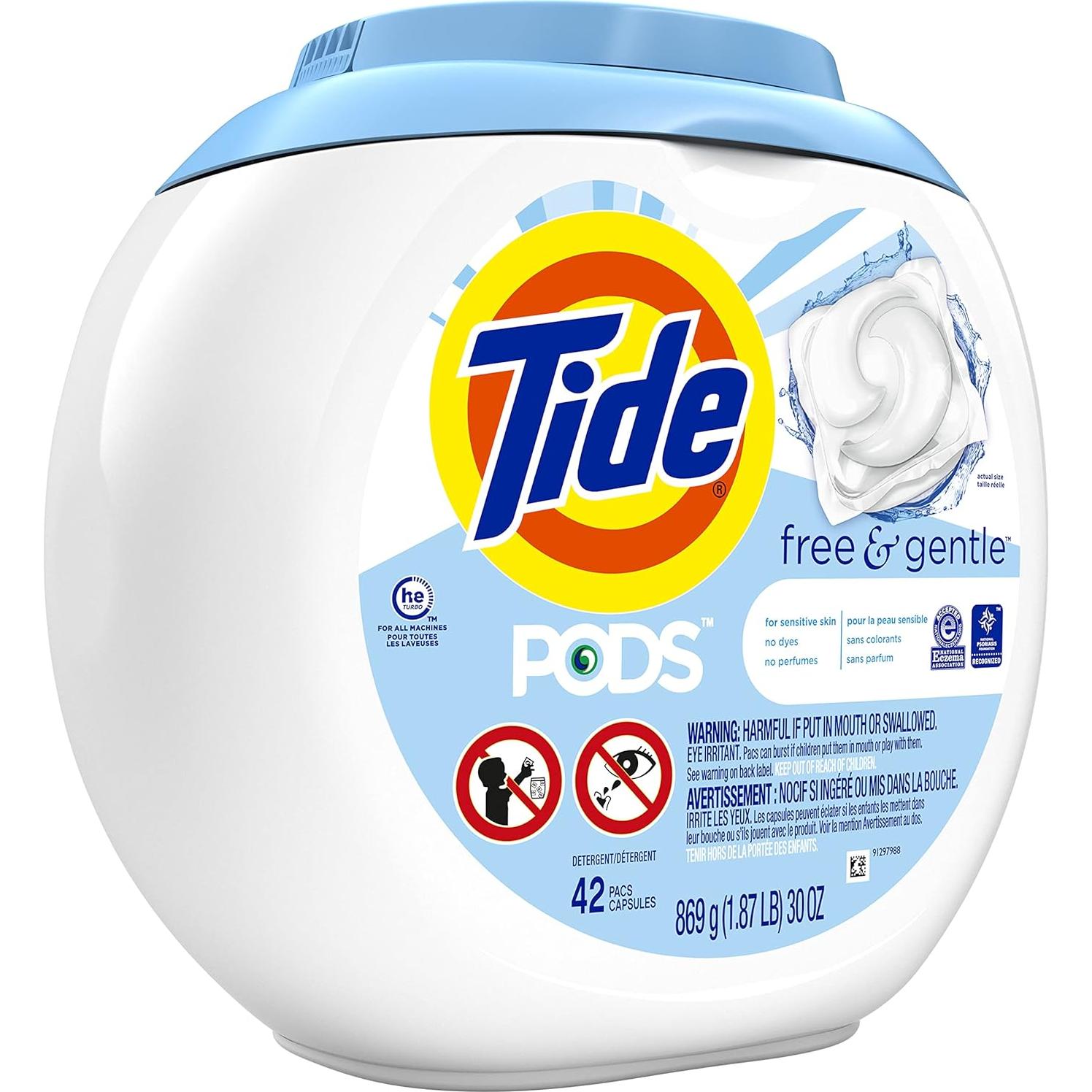 Detergente Líquido Tide PODS Libre y Suave 42 Unidades