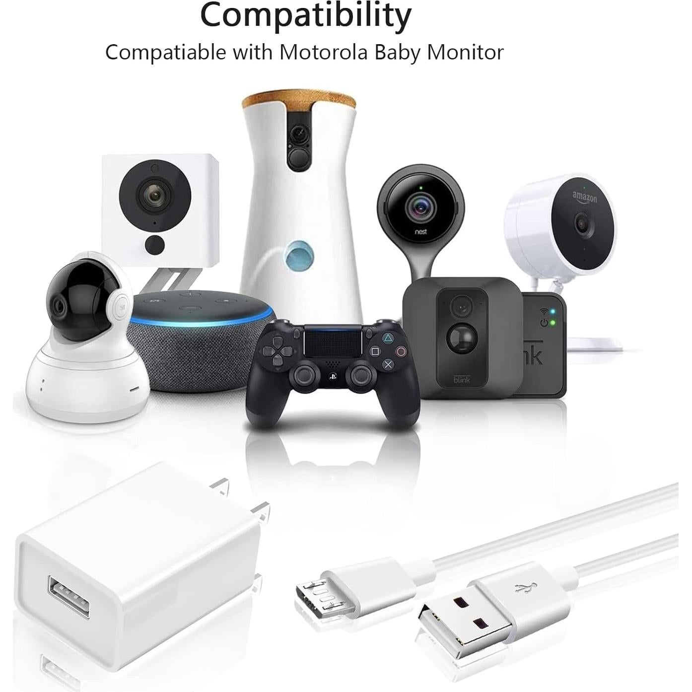 Cable de Adaptador de Energía 5m para Cargador Arlo Pro 2