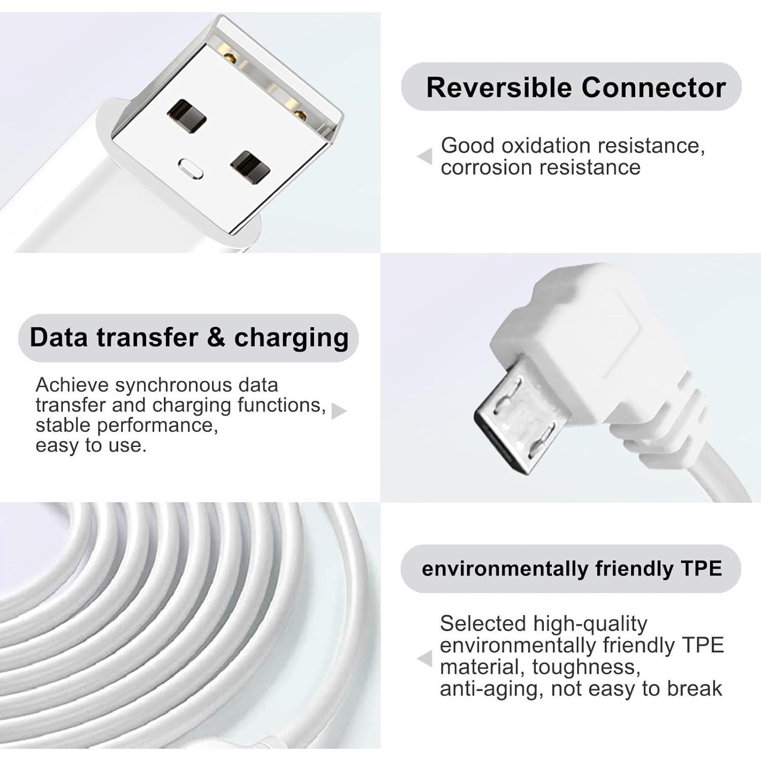 Cable de Adaptador de Energía 5m para Cargador Arlo Pro 2