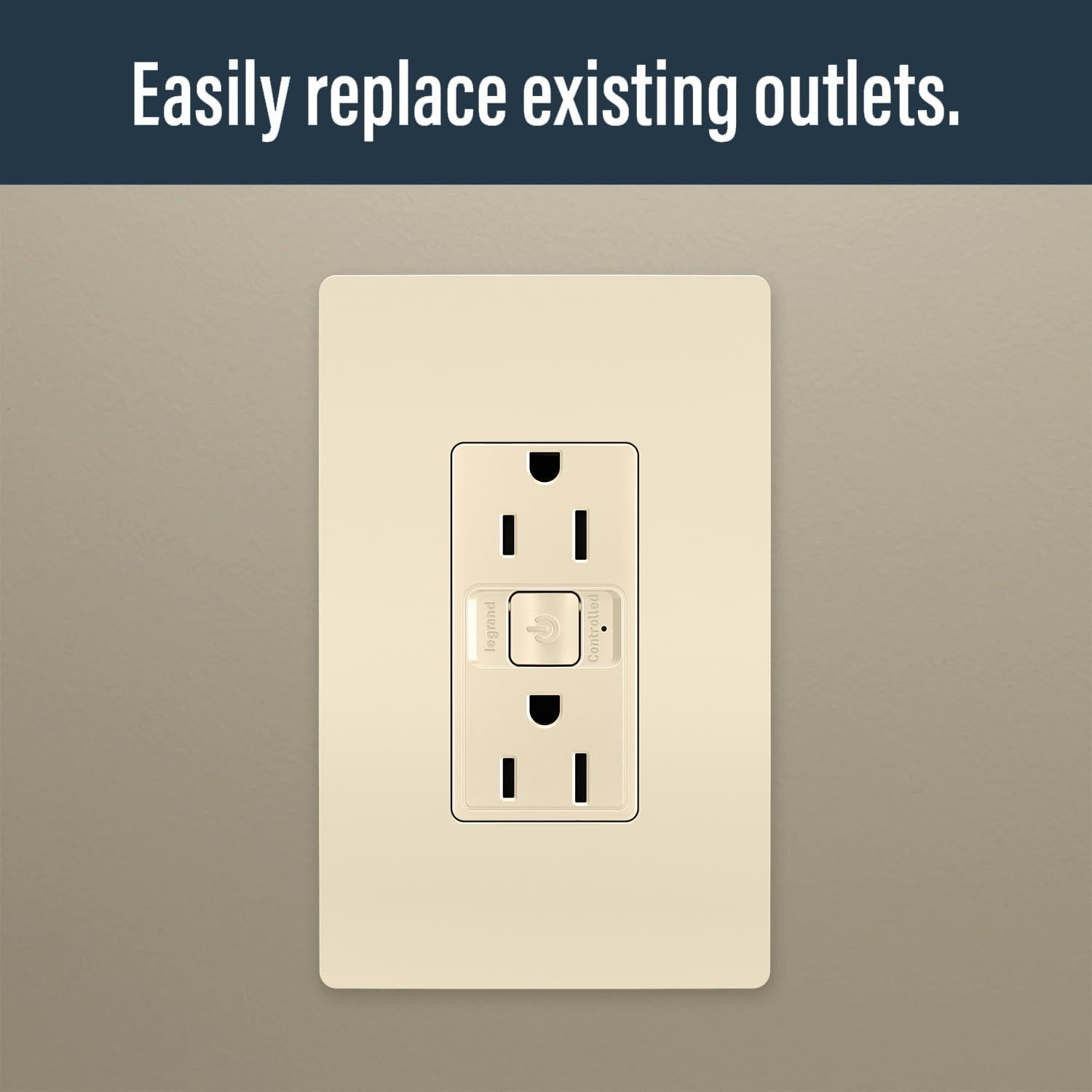 Tomacorriente Inteligente Legrand WNRR15LA 15A Almendra Clara