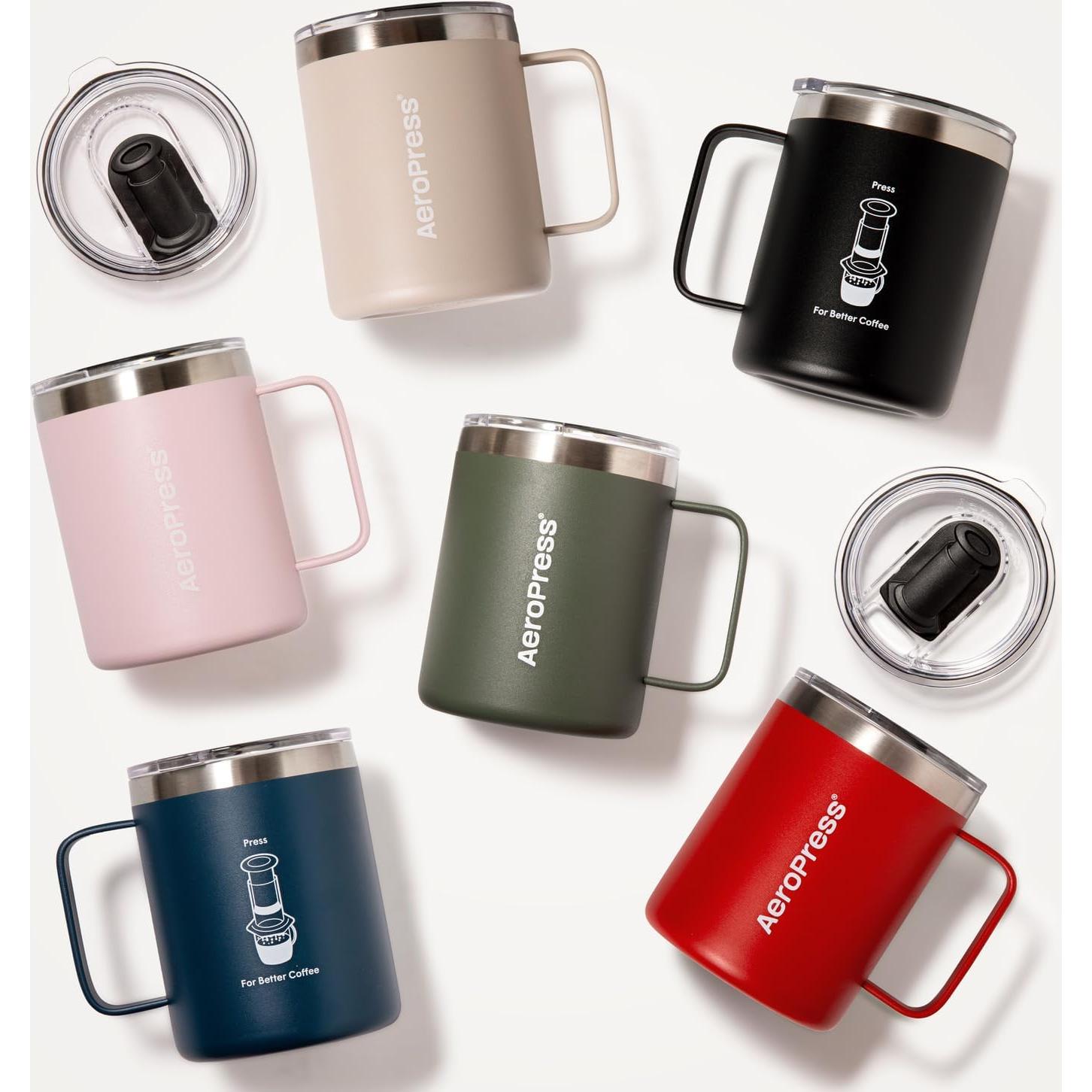 Taza de Café de Viaje AeroPress 12 oz Acero Inoxidable Aislada