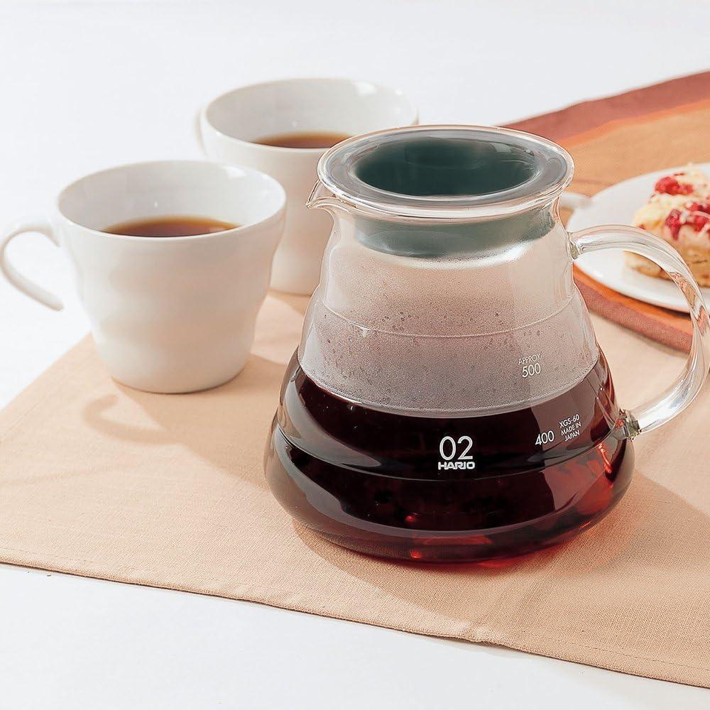 Servidor de Café Hario V60 de Vidrio 360ml Transparente